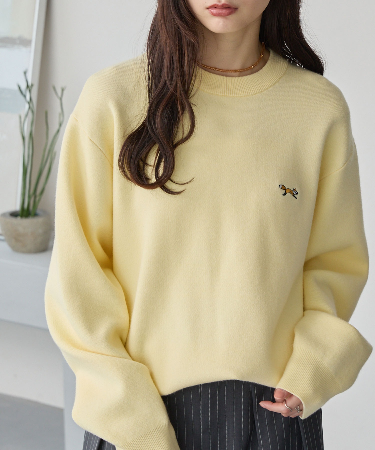 MALBON X WDS クルースウェット ベージュ Mサイズ Nicholas オーバーサイズ クルーネック スウェット｜スウェット