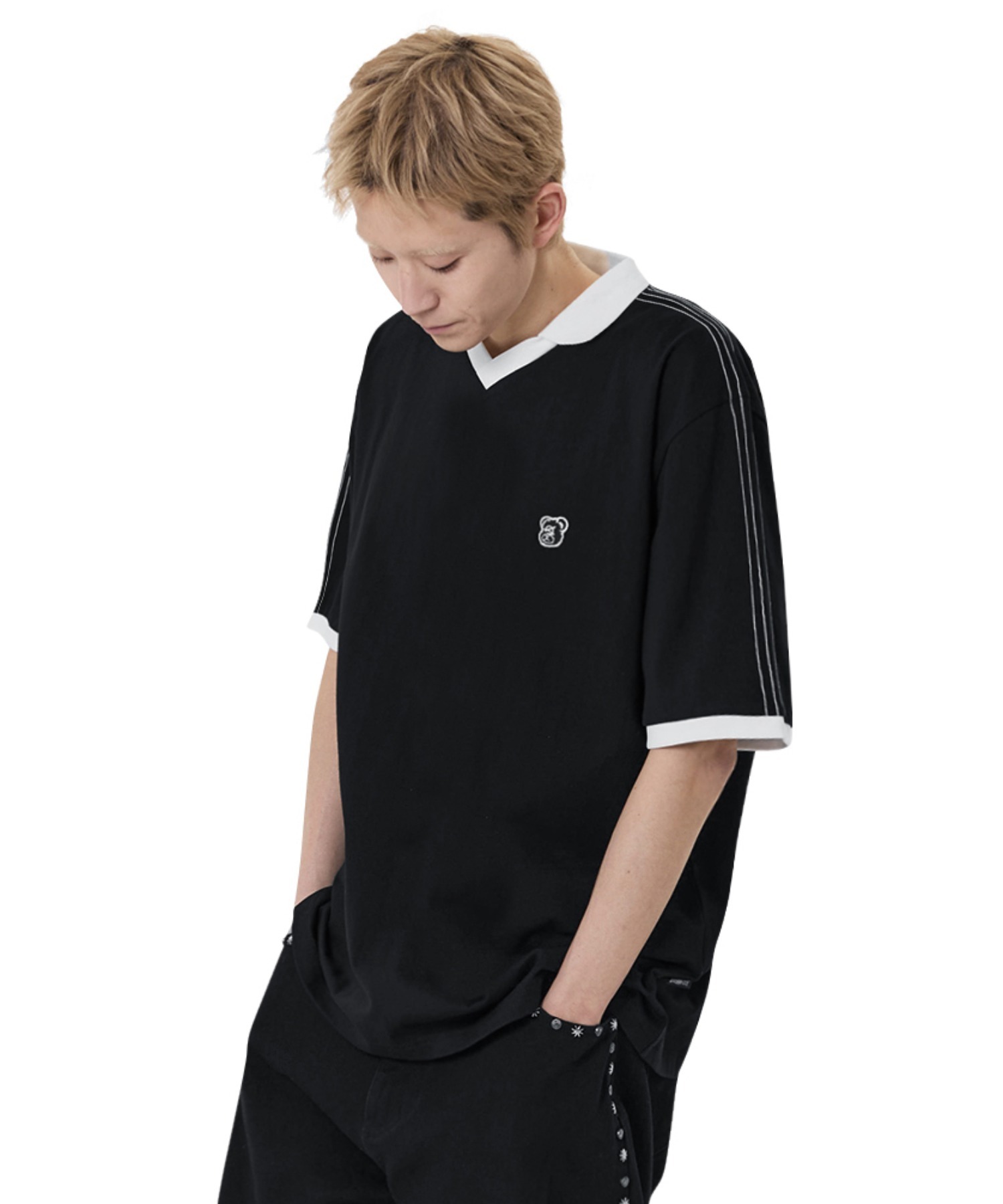 OY/オーワイ』 STITCHED COLLAR TEE/ステッチカラー半袖Tシャツ OY│A
