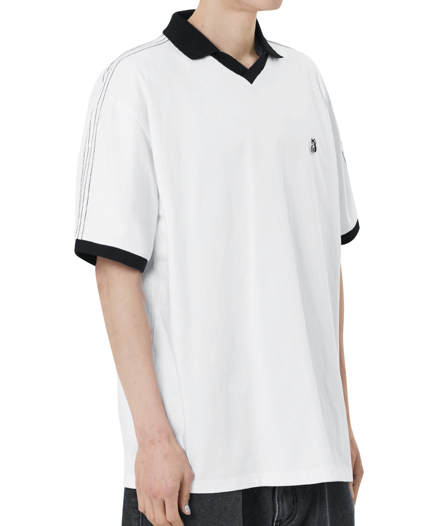 OY/オーワイ』 STITCHED COLLAR TEE/ステッチカラー半袖Tシャツ OY│A