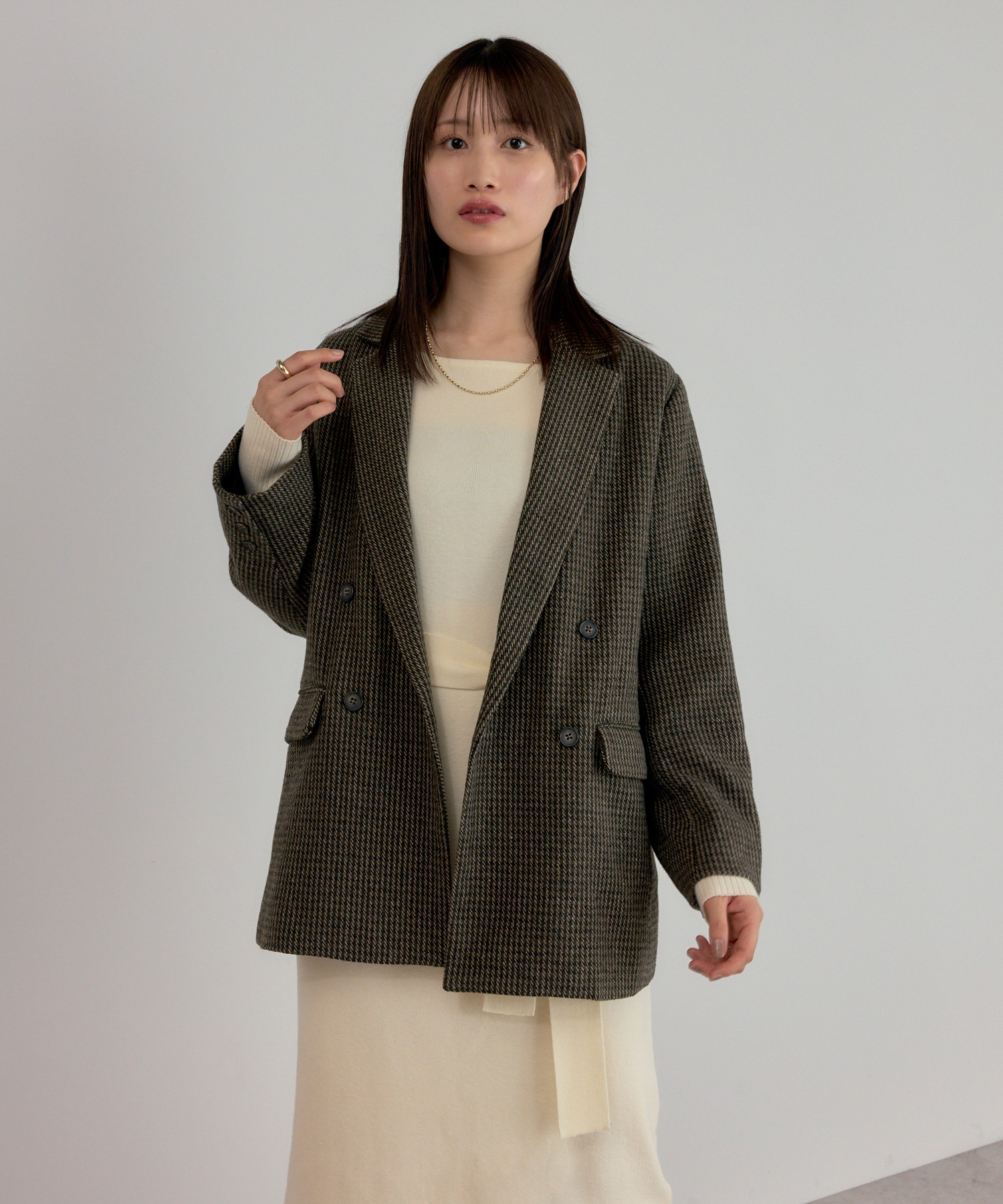 model：H165 着用サイズ：FREE