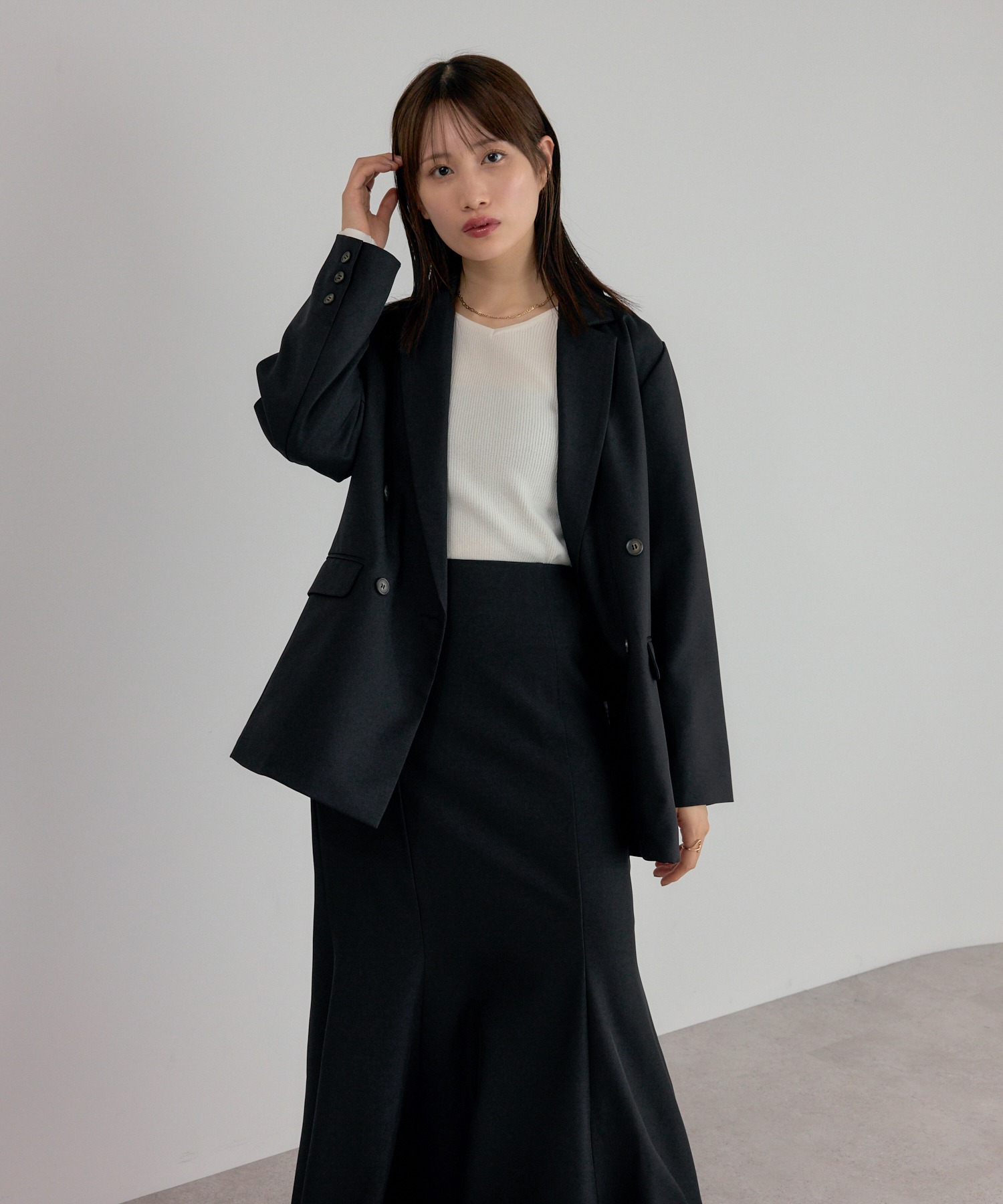 model：H165 着用サイズ：FREE