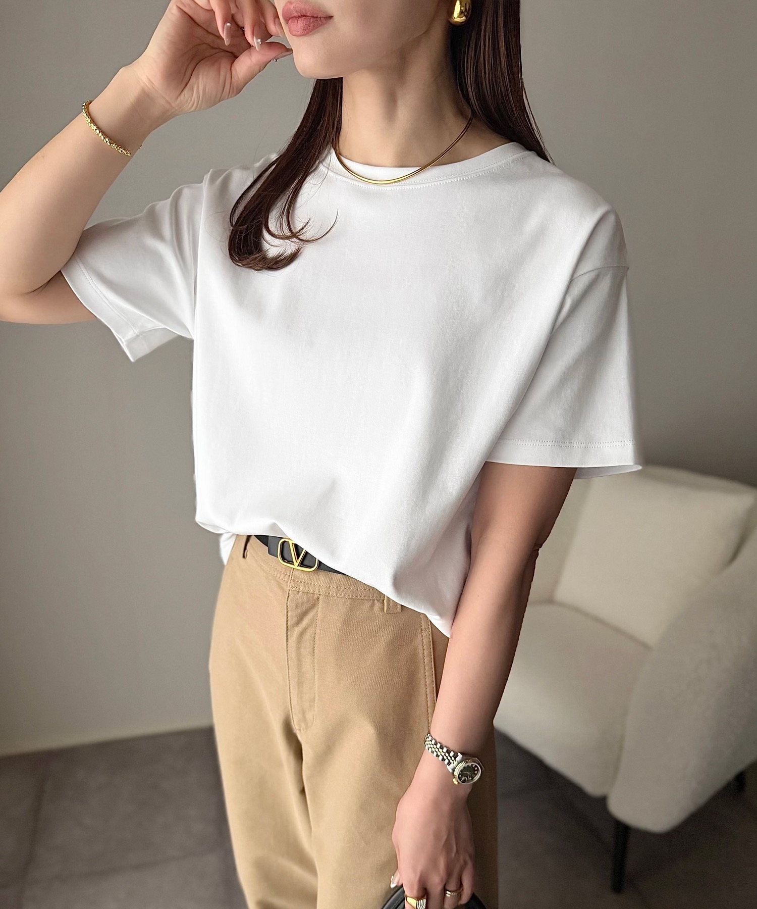 シルクタッチスムースTシャツ Emma Taylor│STYLEDOOR スタイルドア