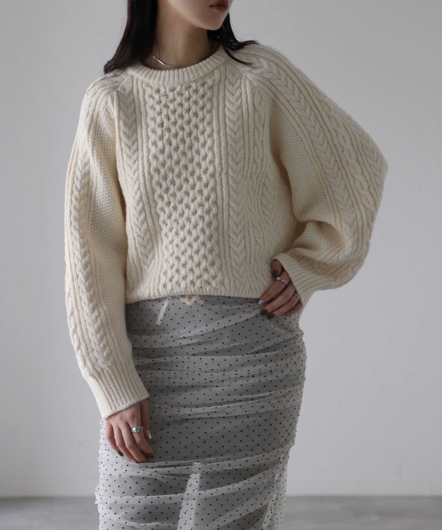 model: 164cm. 着用サイズ：FREE