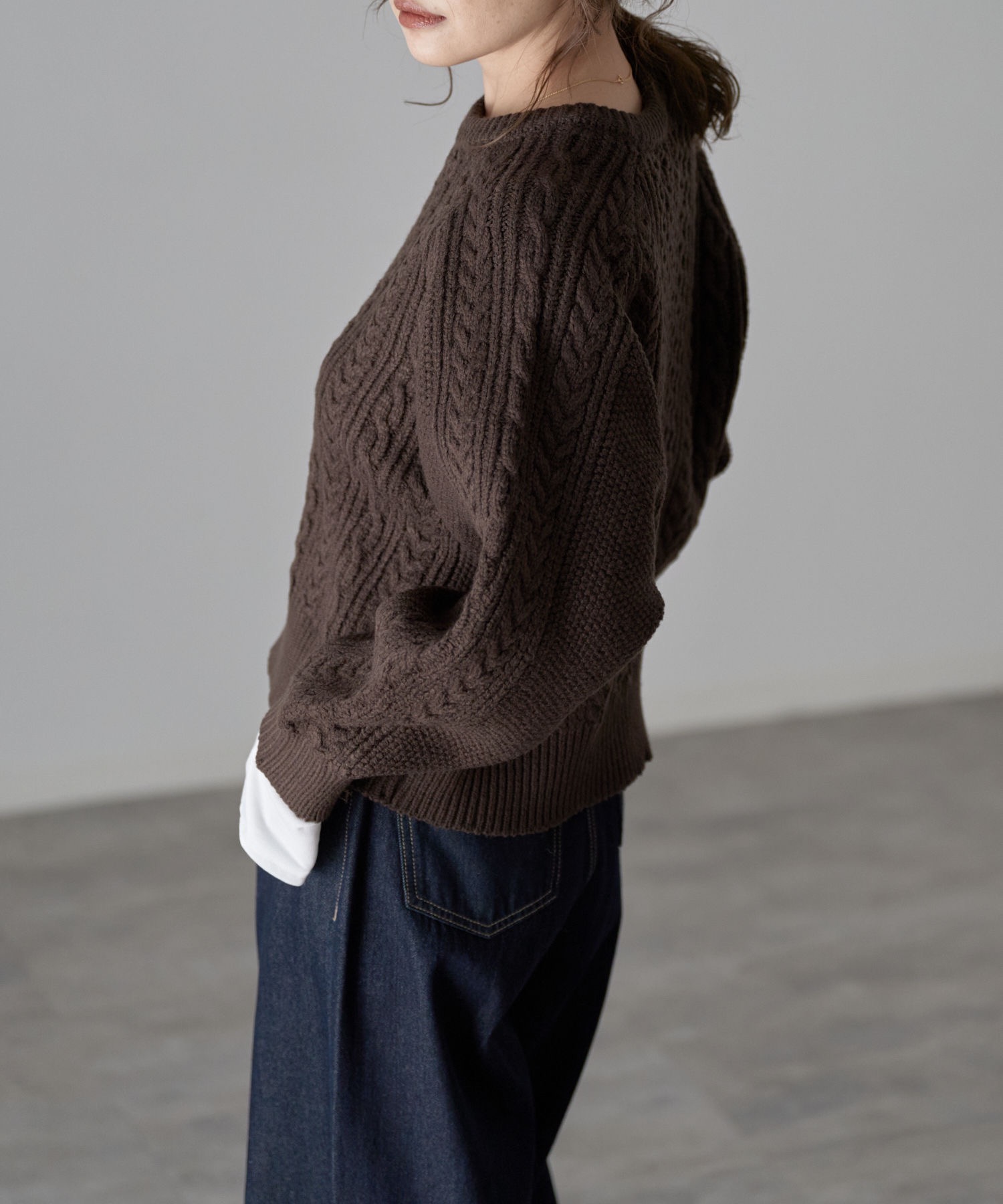 model: 163cm. 着用サイズ：FREE