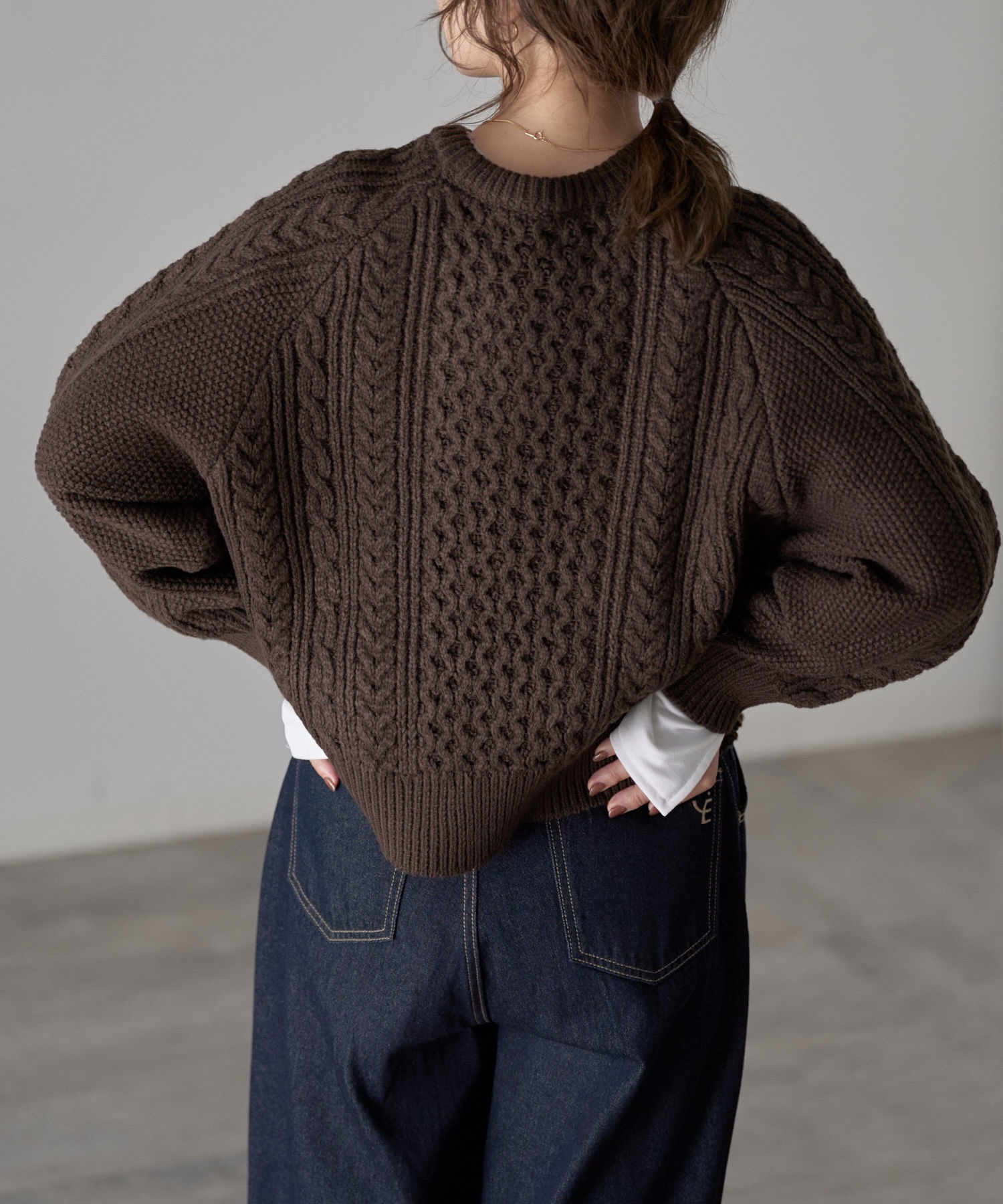 model: 163cm. 着用サイズ：FREE