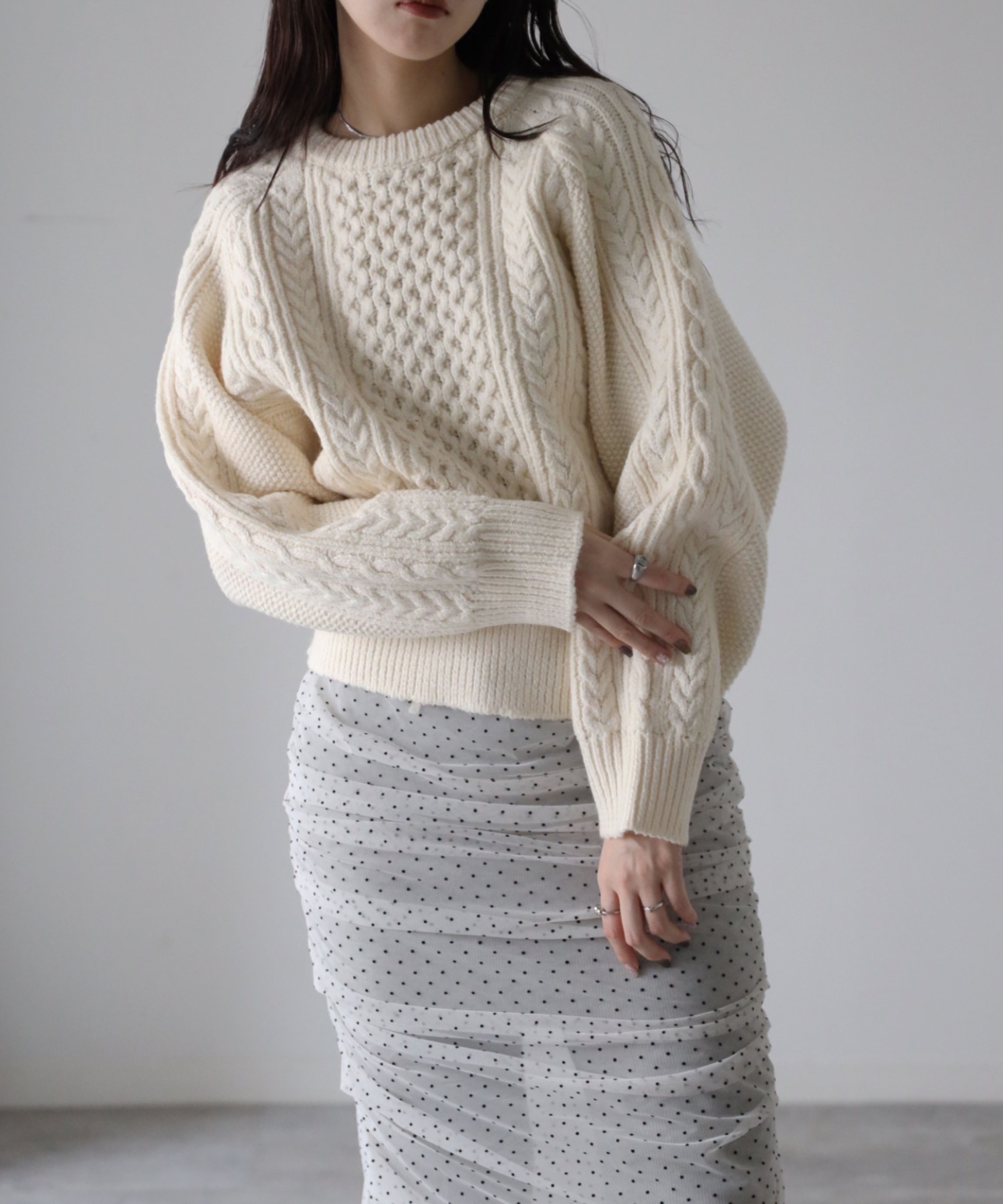 model: 164cm. 着用サイズ：FREE