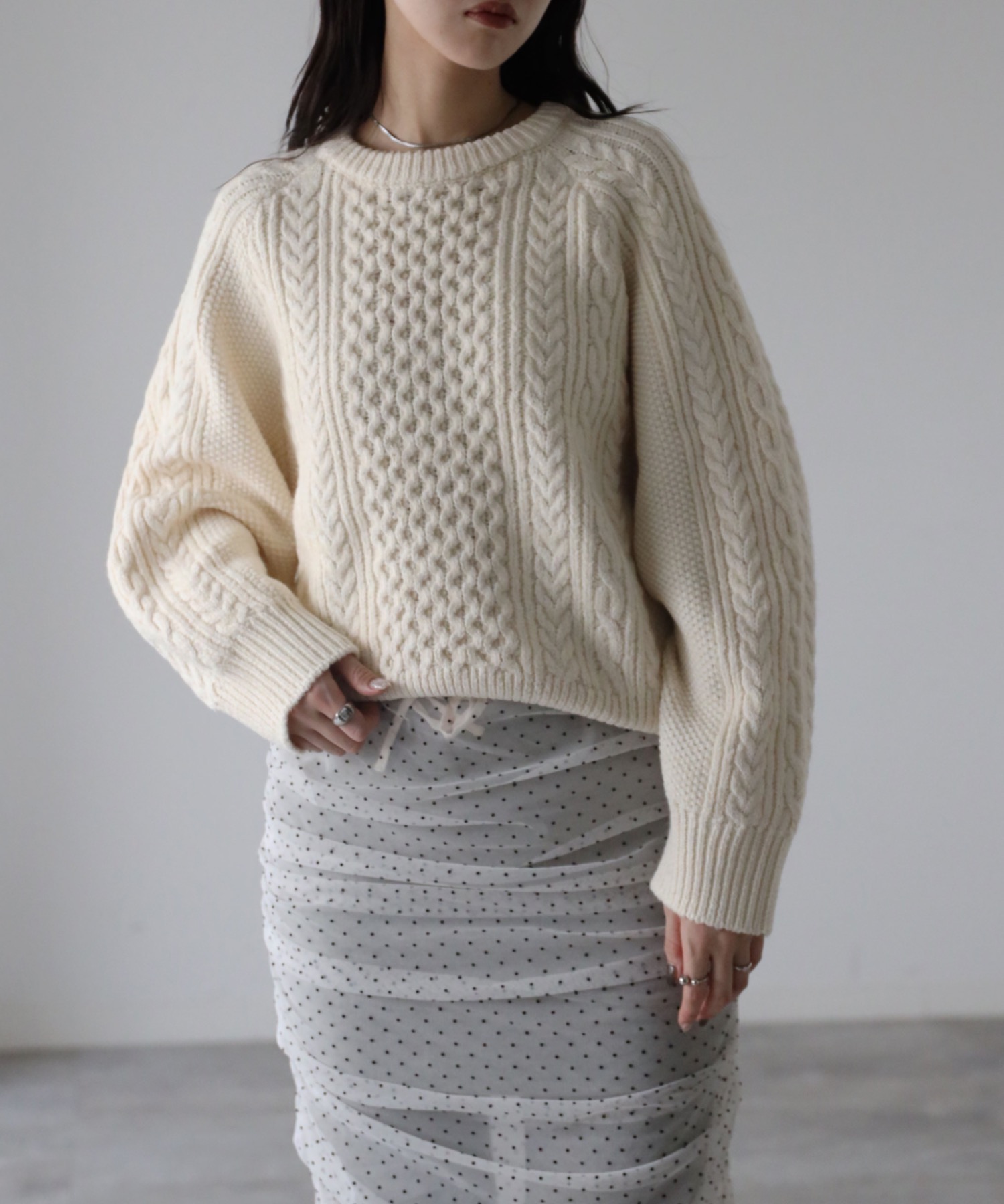 model: 164cm. 着用サイズ：FREE