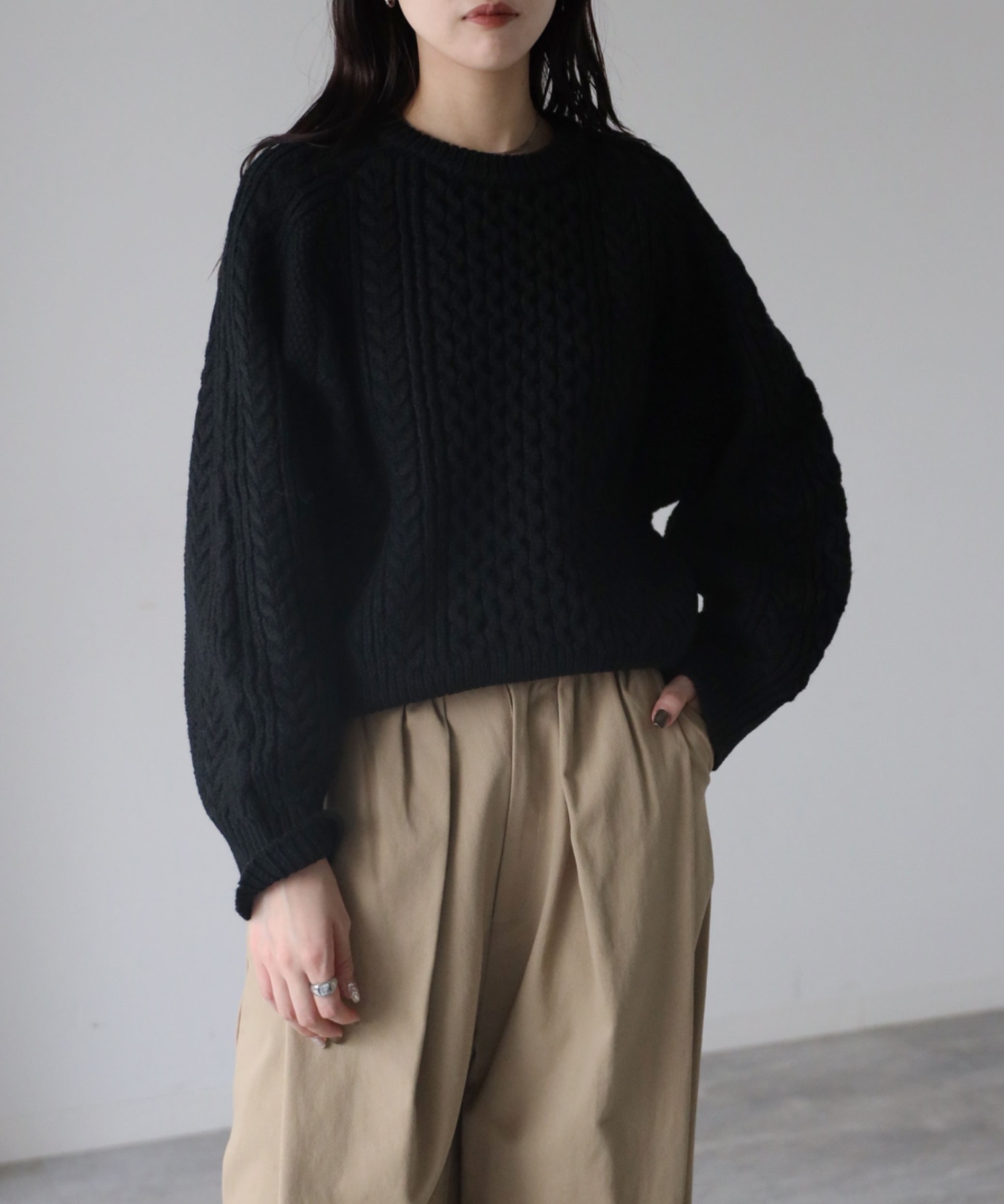 model: 164cm. 着用サイズ：FREE