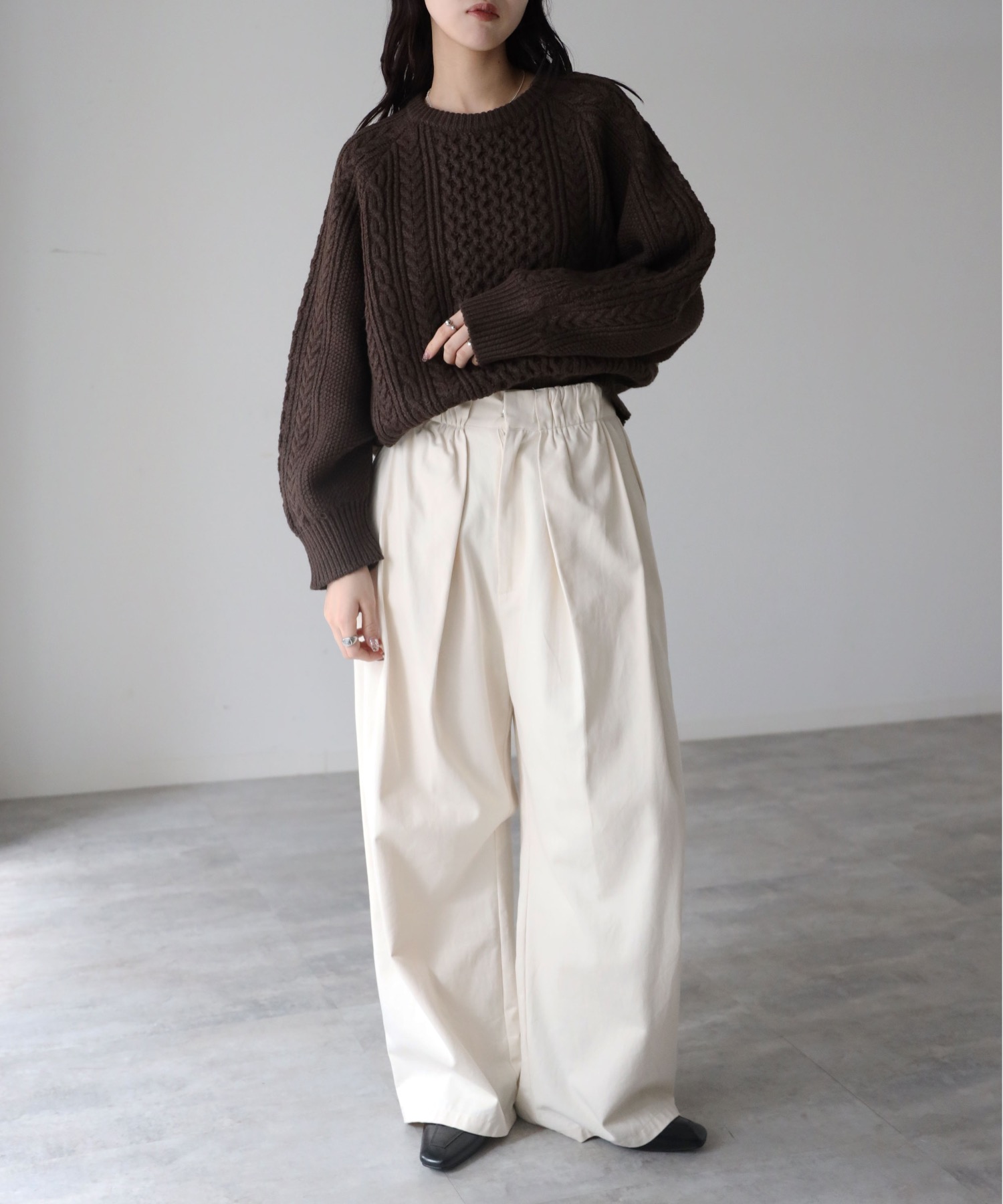 model: 164cm. 着用サイズ：FREE