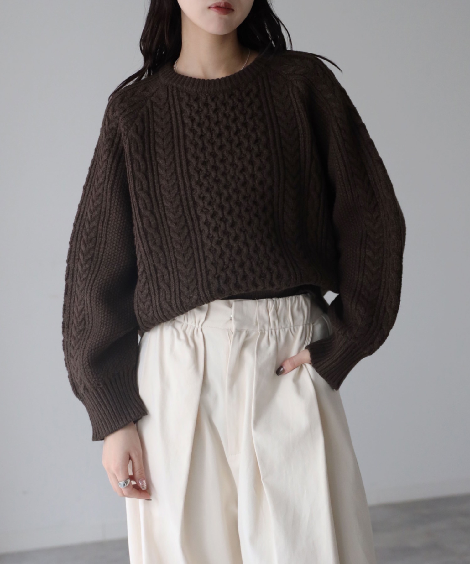 model: 164cm. 着用サイズ：FREE