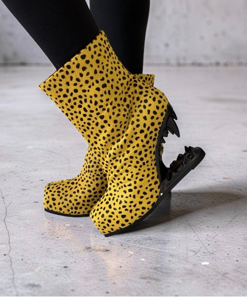 レオパード デザインヒールブーツ Charla Tedrick│Jeffrey Campbell