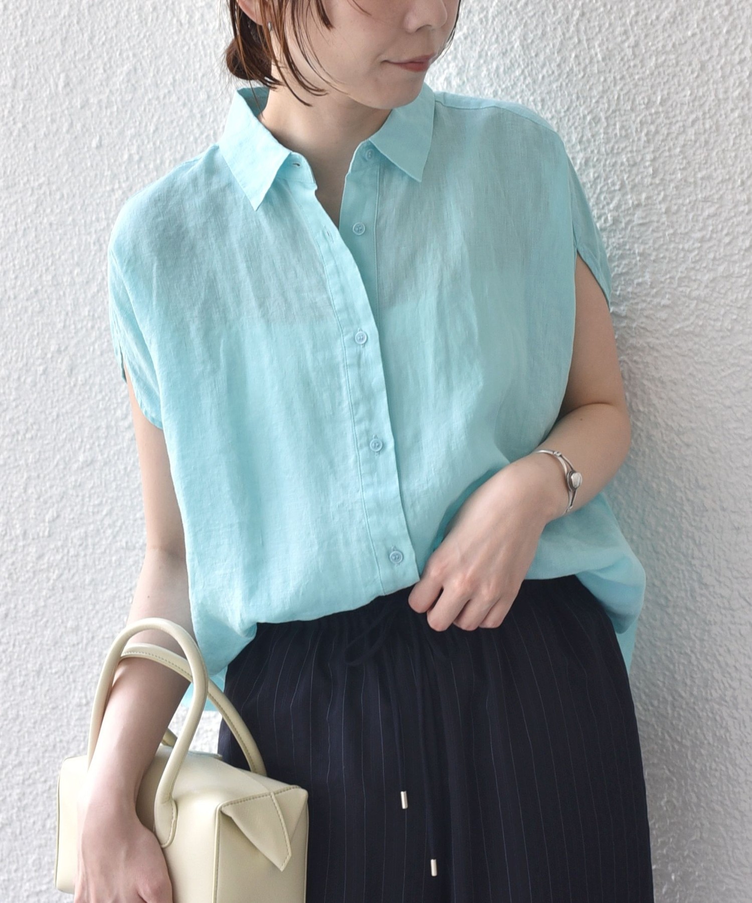SHIPS Colors: машинная стирка возможна Euro Linen French Sleeve Big Shirt