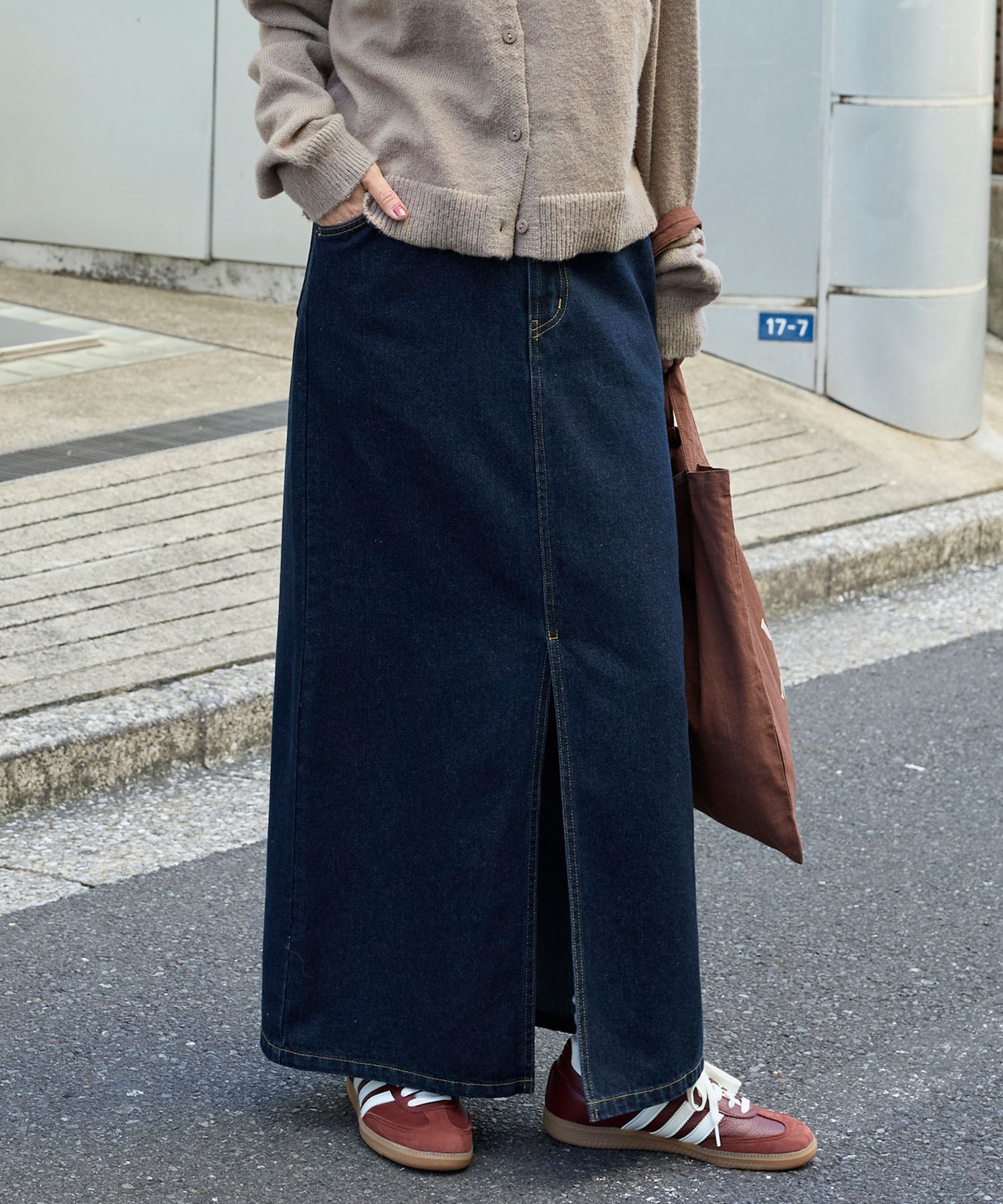 inperfect denim インパーフェクト デニム　ロングスカート ストレッチロングデニムスカート - ベルーナ【公式】