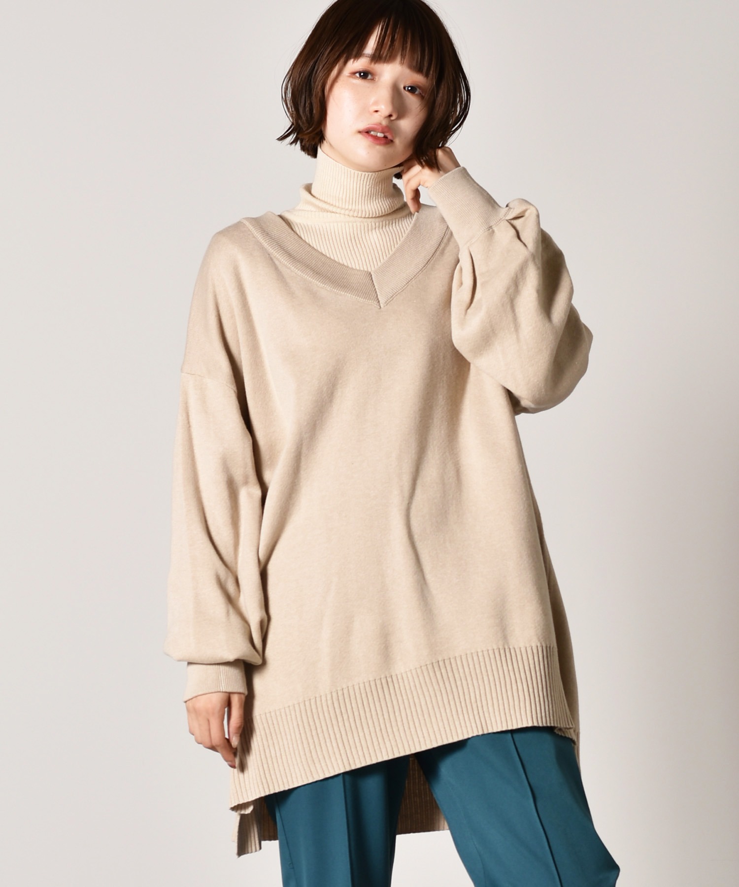 Vネックボリュームニット Retro Girl Retro Girl Online Store レトロガールオンラインストア
