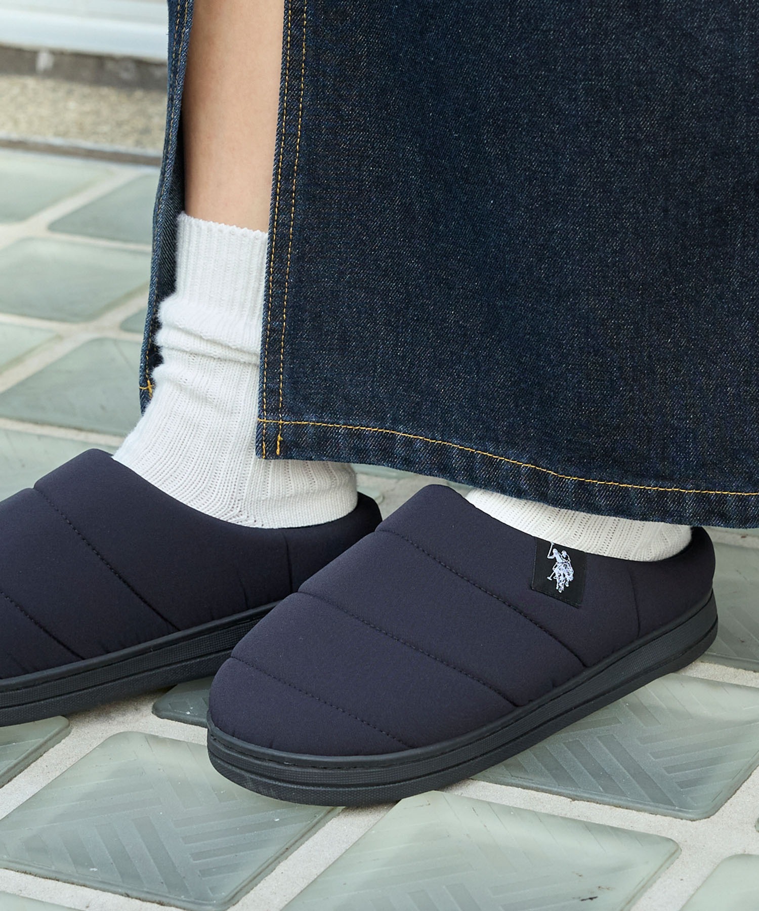 U.S. POLO ASSN. /ユーエスポロアッスン 別注 ロゴワンポイント モック