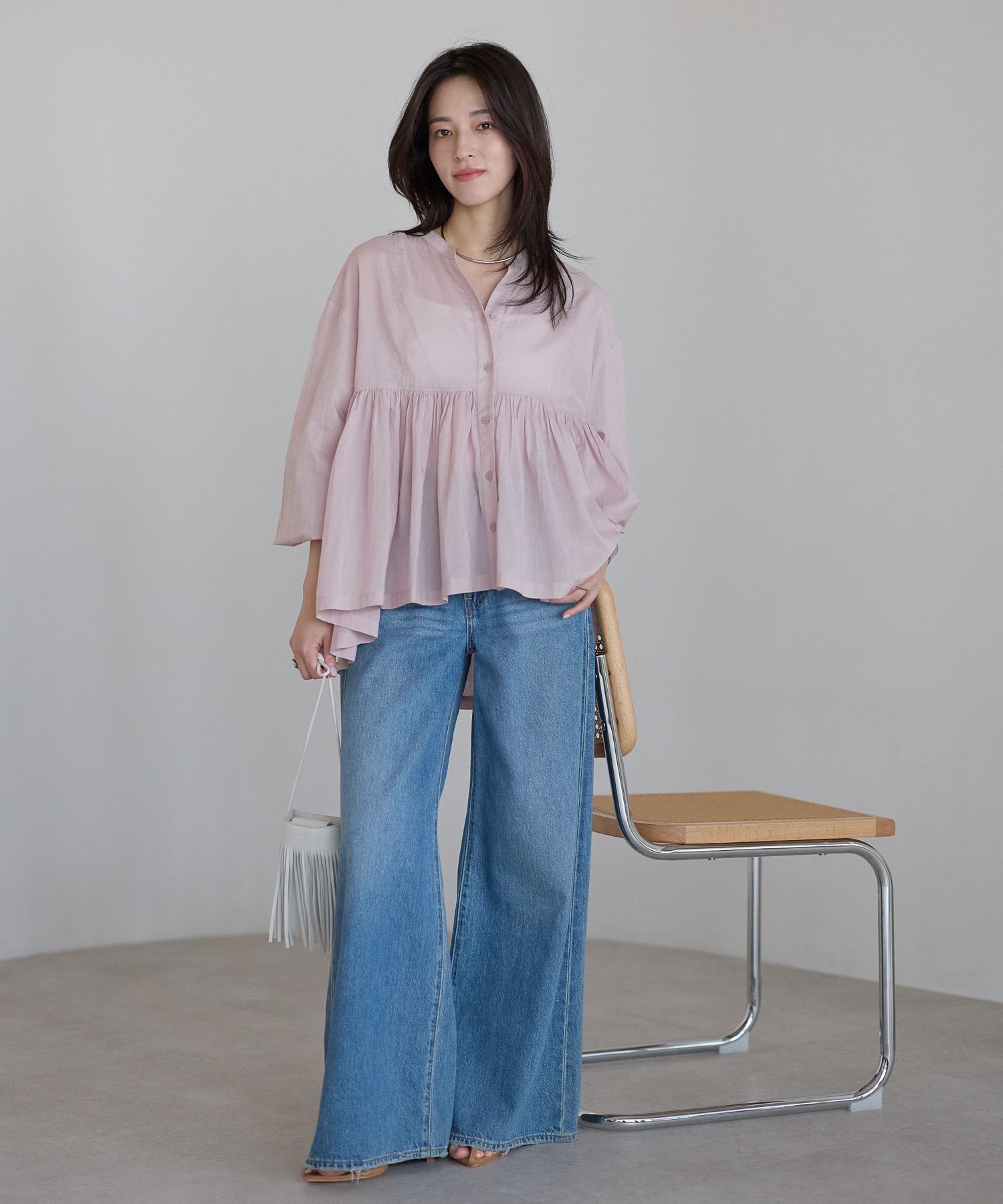 model：161cm 着用サイズ：FREE