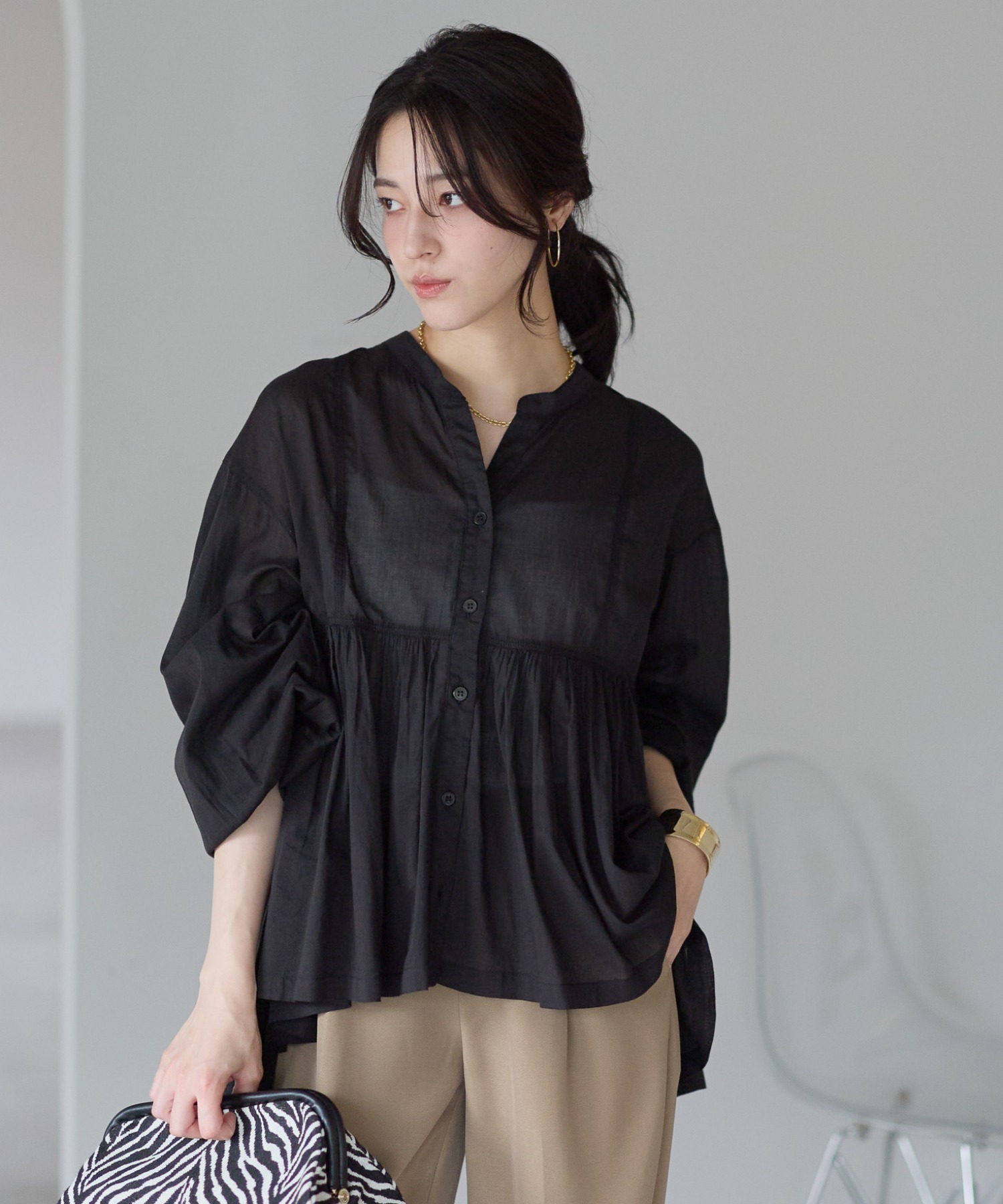 model：161cm 着用サイズ：FREE