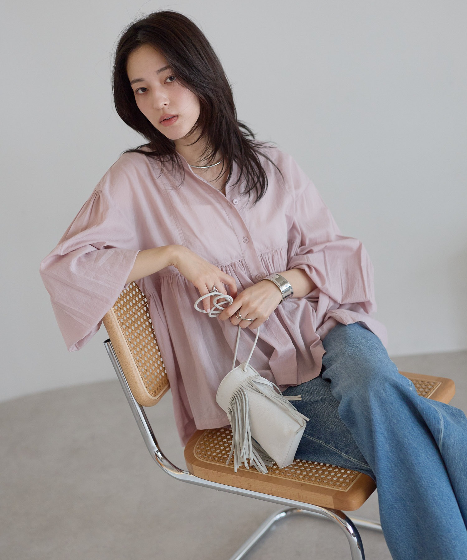 model：161cm 着用サイズ：FREE