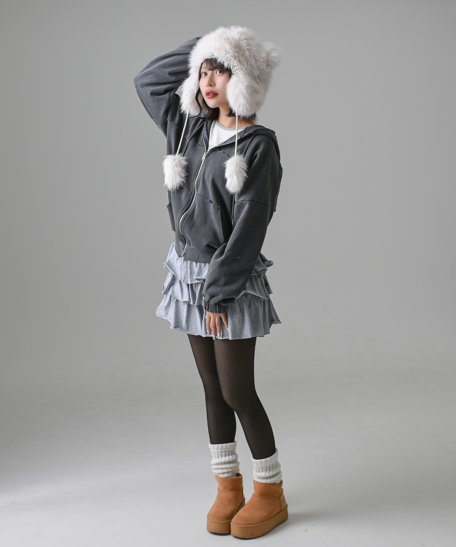 A'GEM/9 × .kom 『.kom/ドットケーオーエム』耳付きシベリアンハット