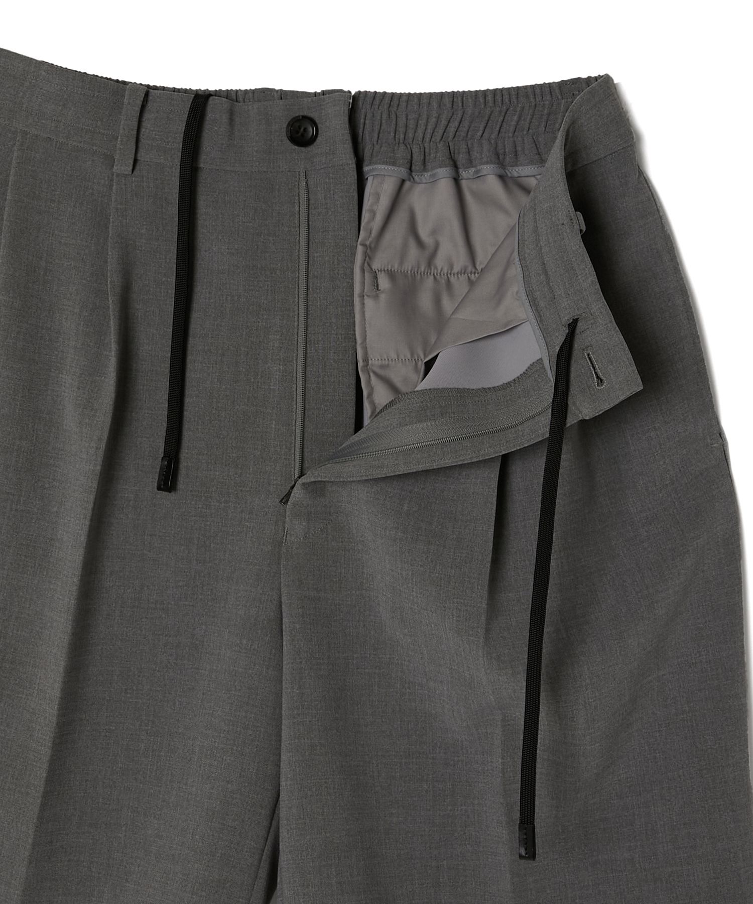 N.HOOLYWOOD ショートパンツ グレー 0304325J0076 TUCKED HALF PANTS N.HOOLYWOOD COMPILE│N-HOOLYWOOD.COM