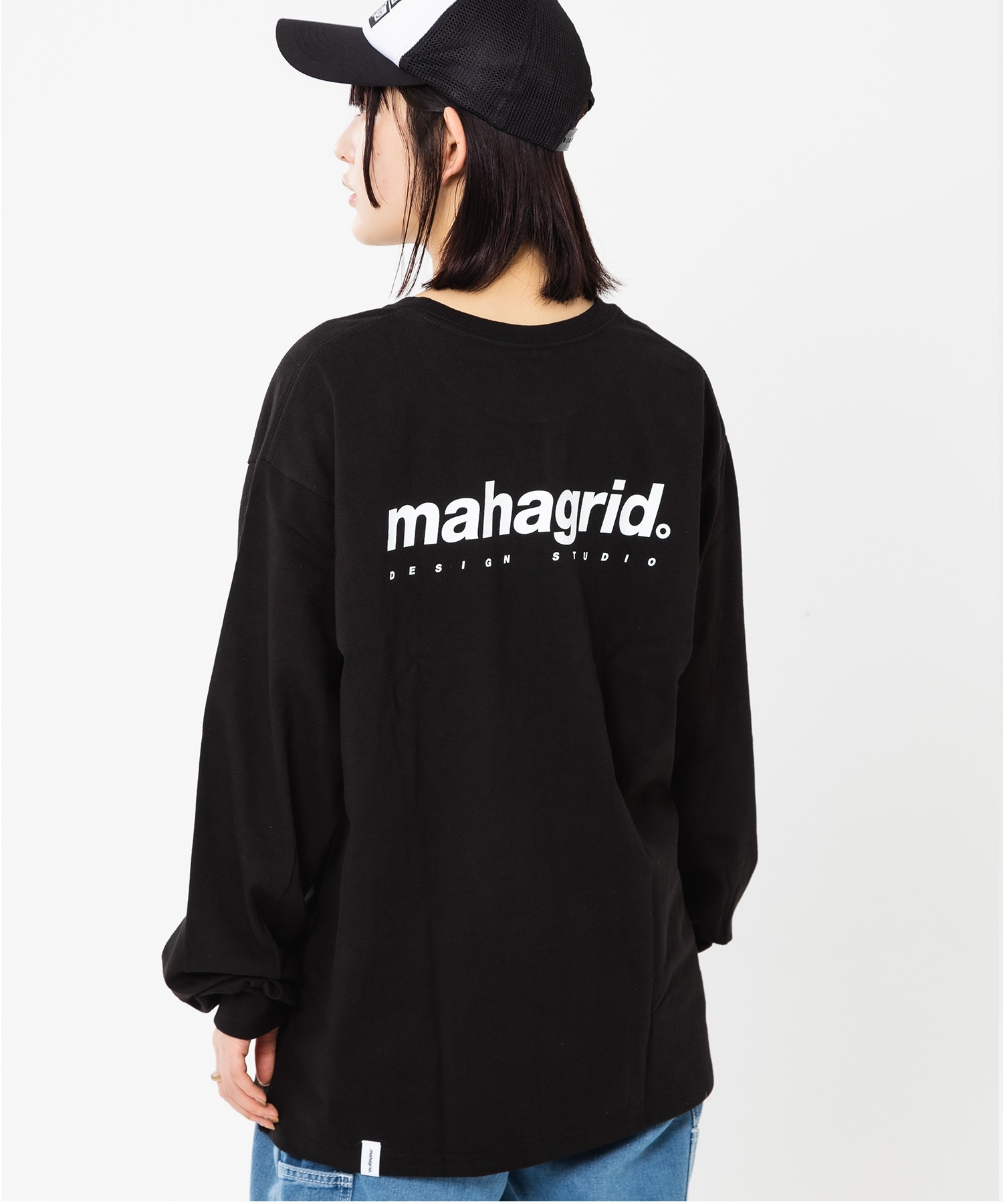 『mahagrid/マハグリッド』ORIGIN LOGO LS TEE/オリジンロゴ 長袖Tシャツ