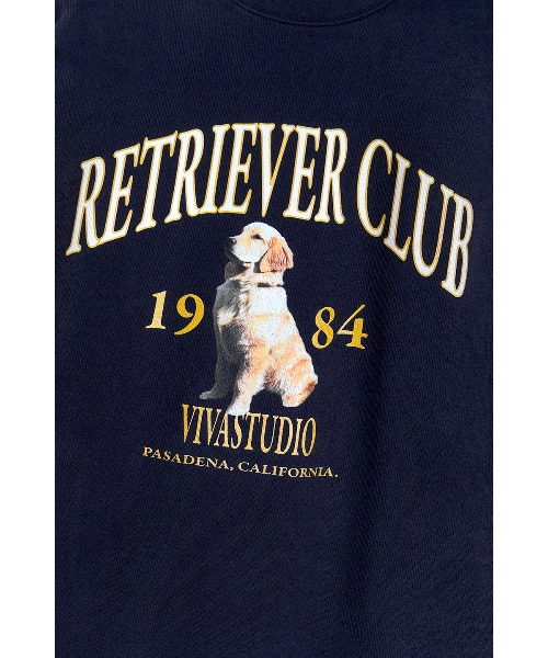 A'GEM/9 × .kom『VIVA STUDIO/ビバスタジオ』RETRIEVER CREWNECK