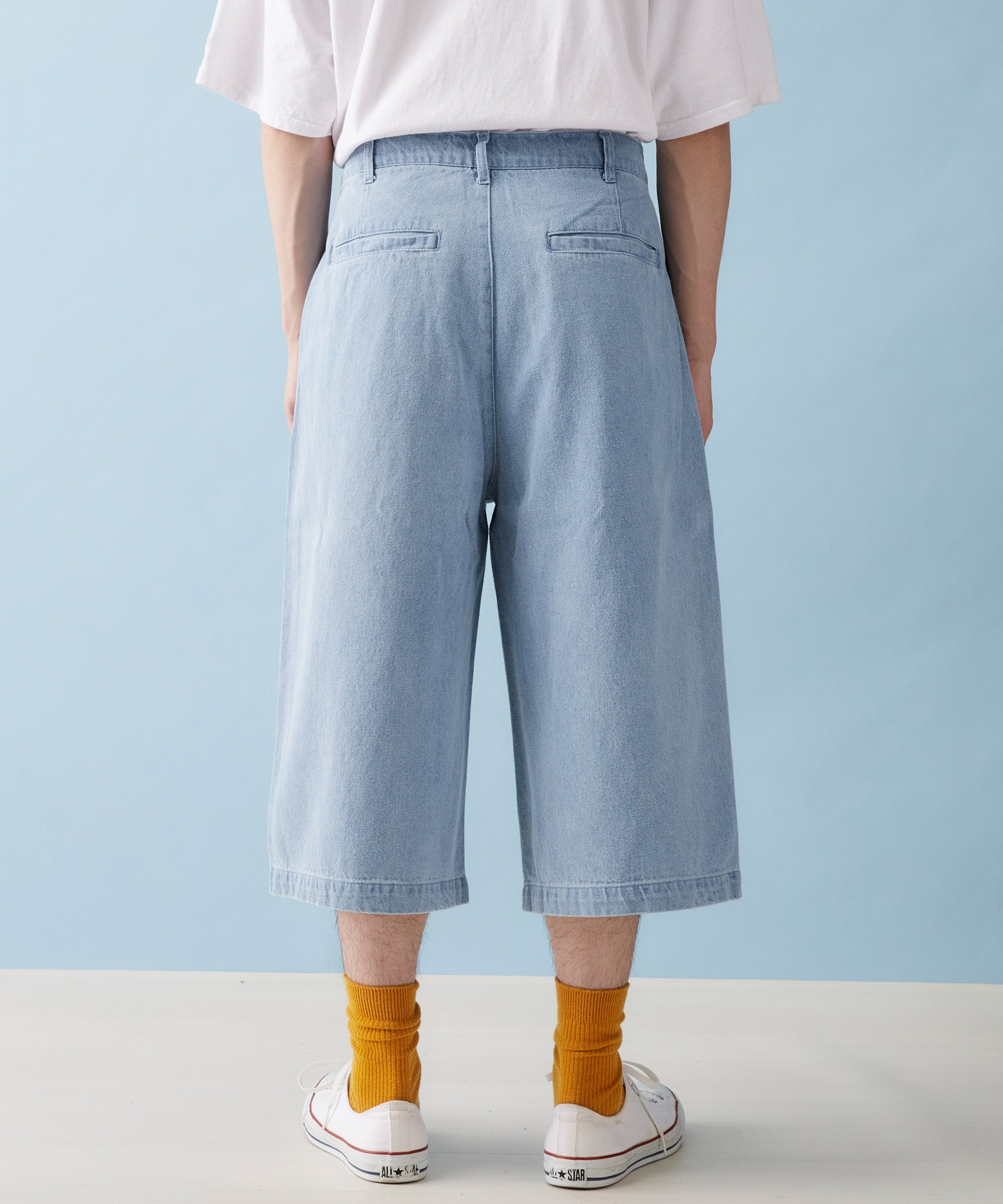 ワイドテーパードバルーンクロップドデニムパンツ(10oz DENIM