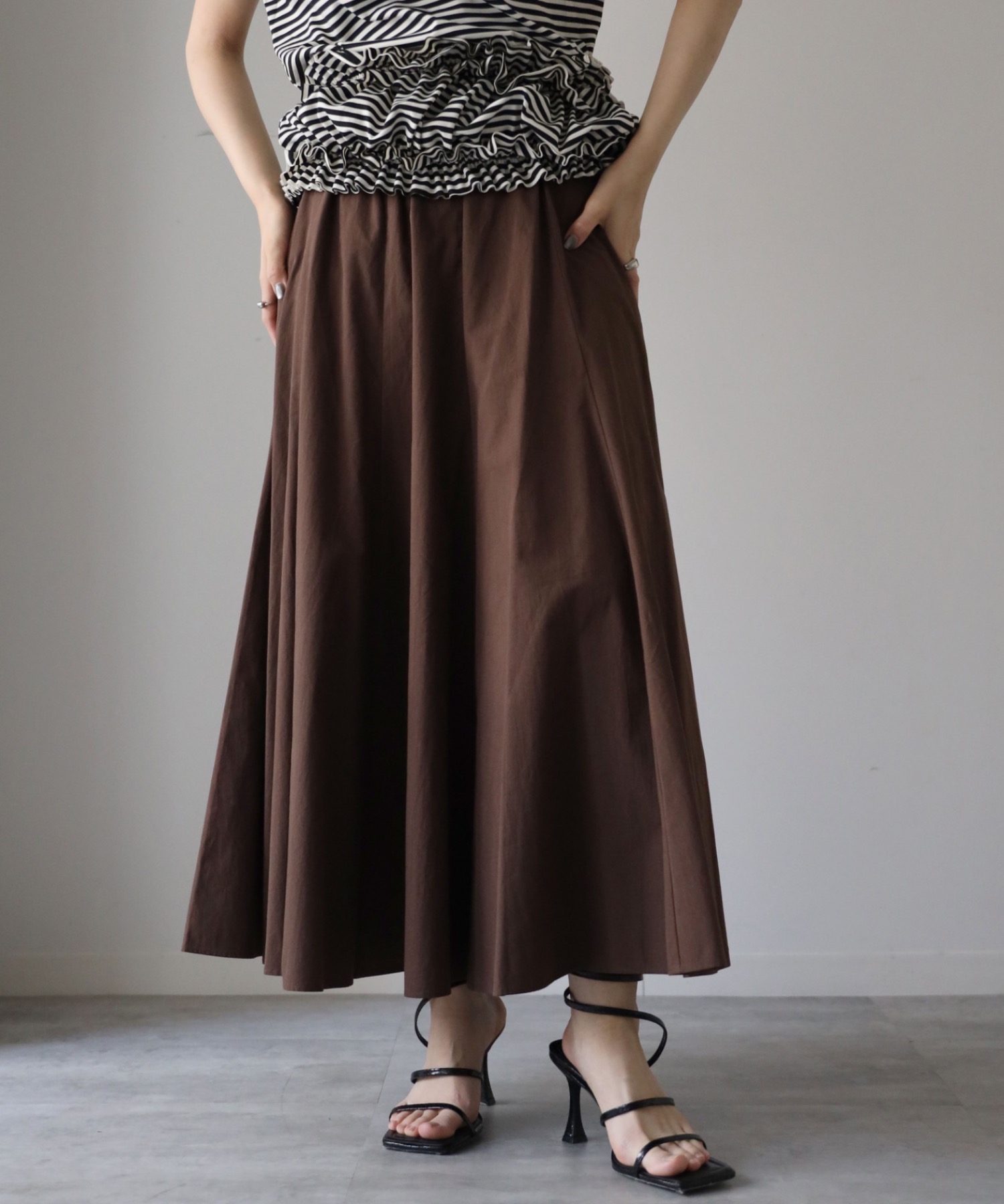 model：164cm. 着用サイズ：FREE