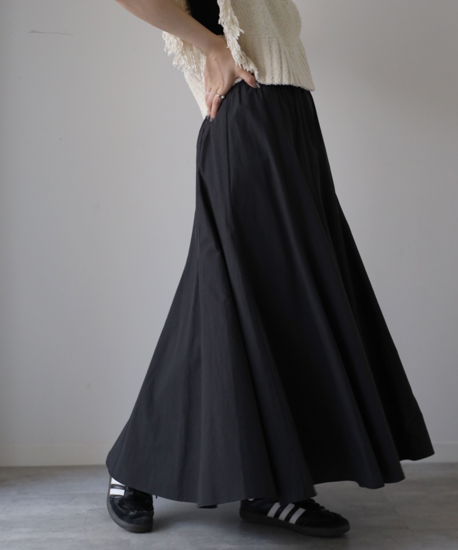 model：164cm. 着用サイズ：FREE