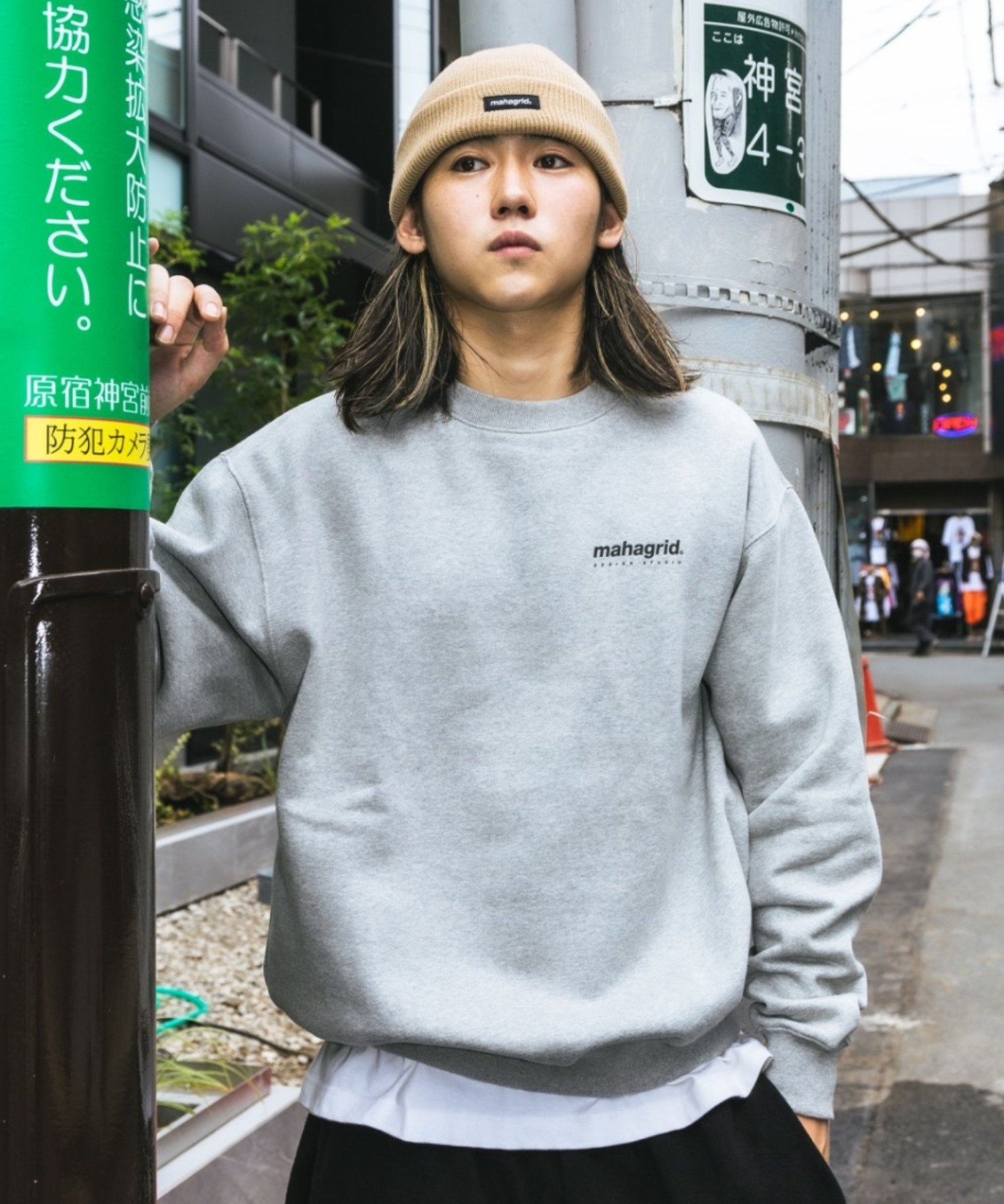 mahagrid/マハグリッド』ORIGIN LOGO CREWNECK/オリジンロゴ クルー 