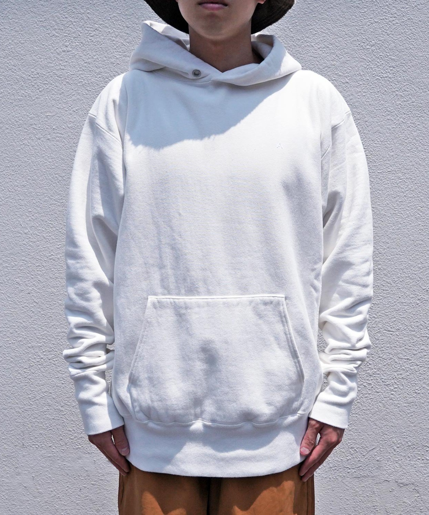 ト送料込 ATON エイトン garment dye urake hoodie ブルー02 - 通販