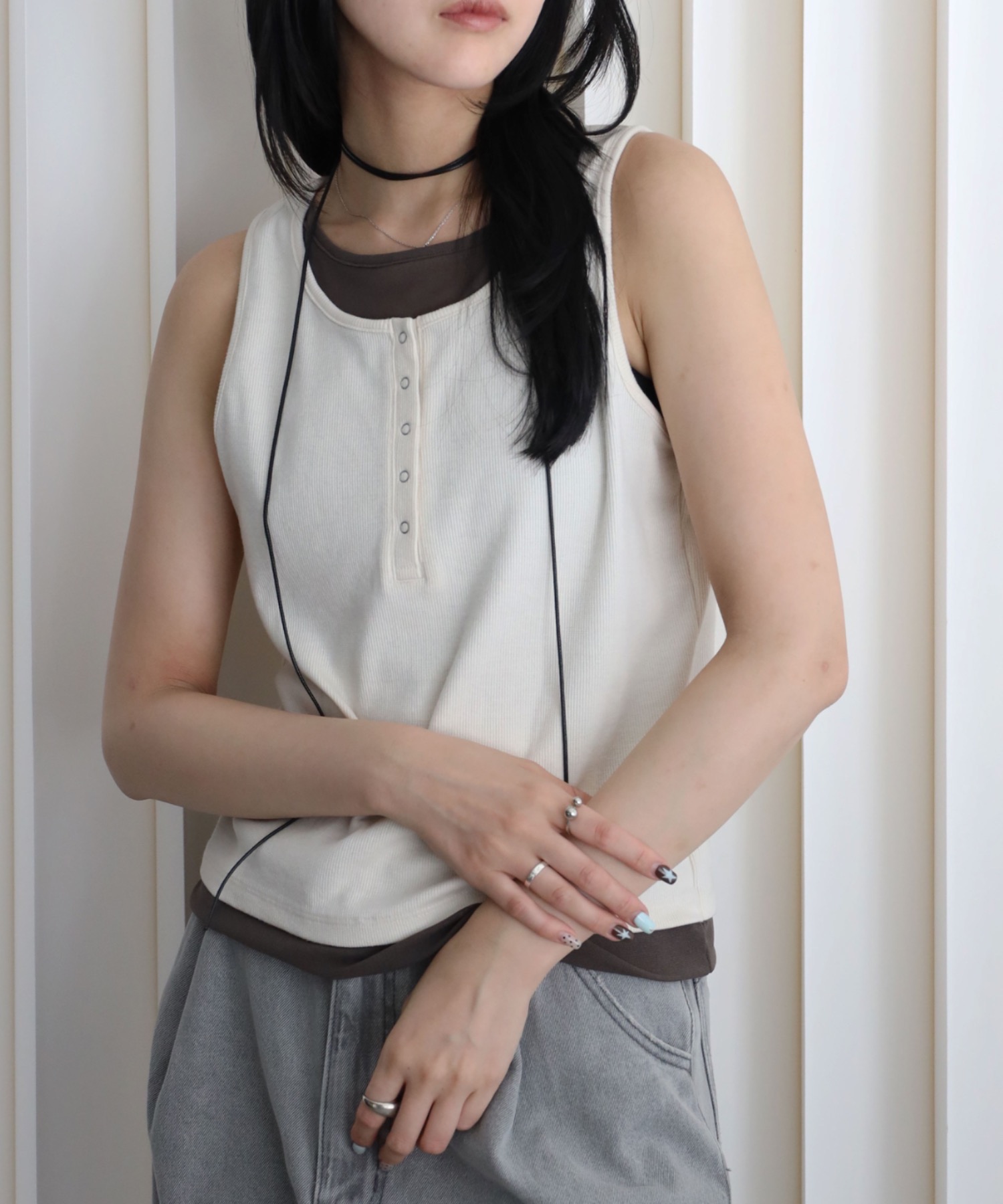 model：164cm. 着用サイズ：FREE