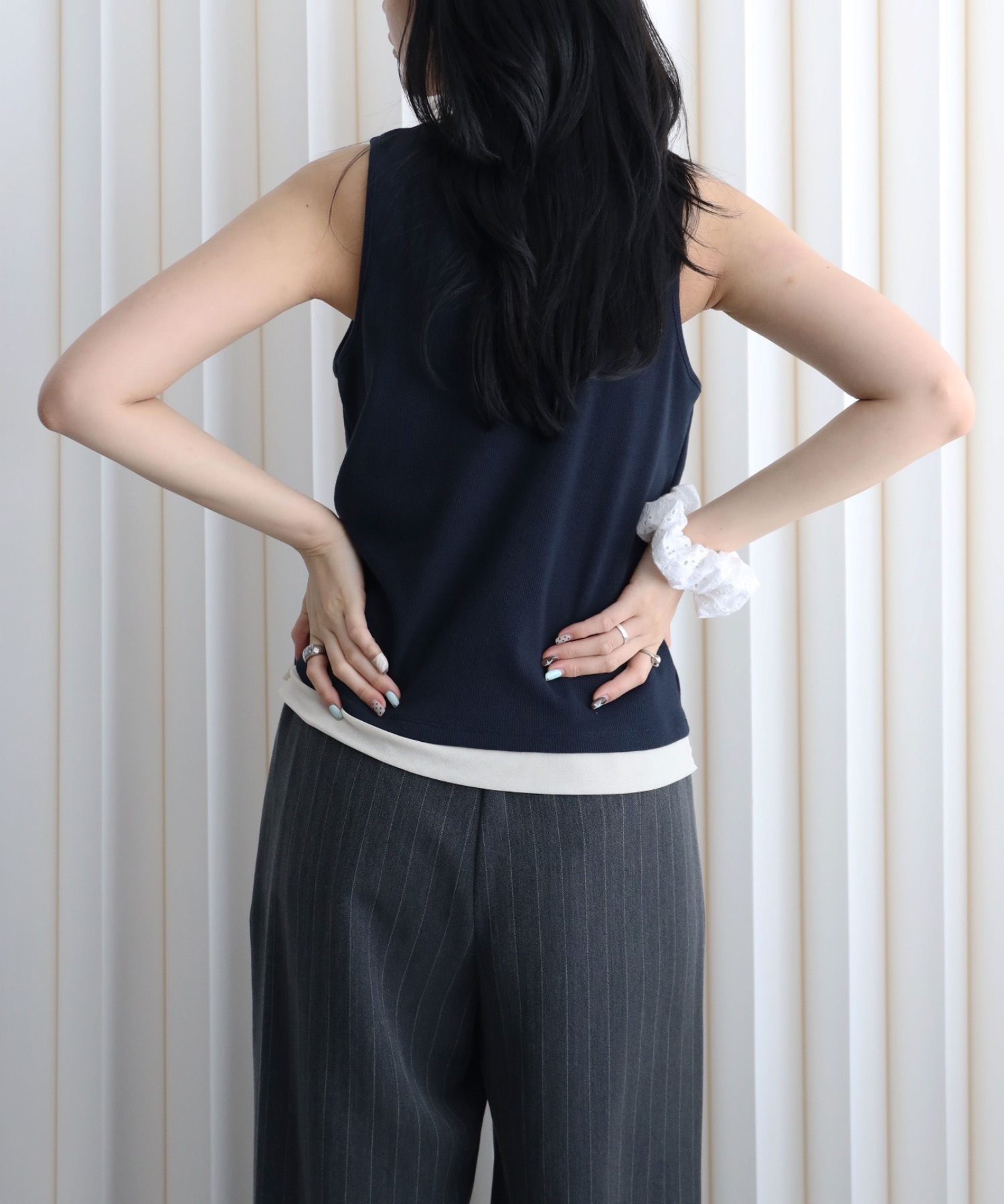 model：164cm. 着用サイズ：FREE