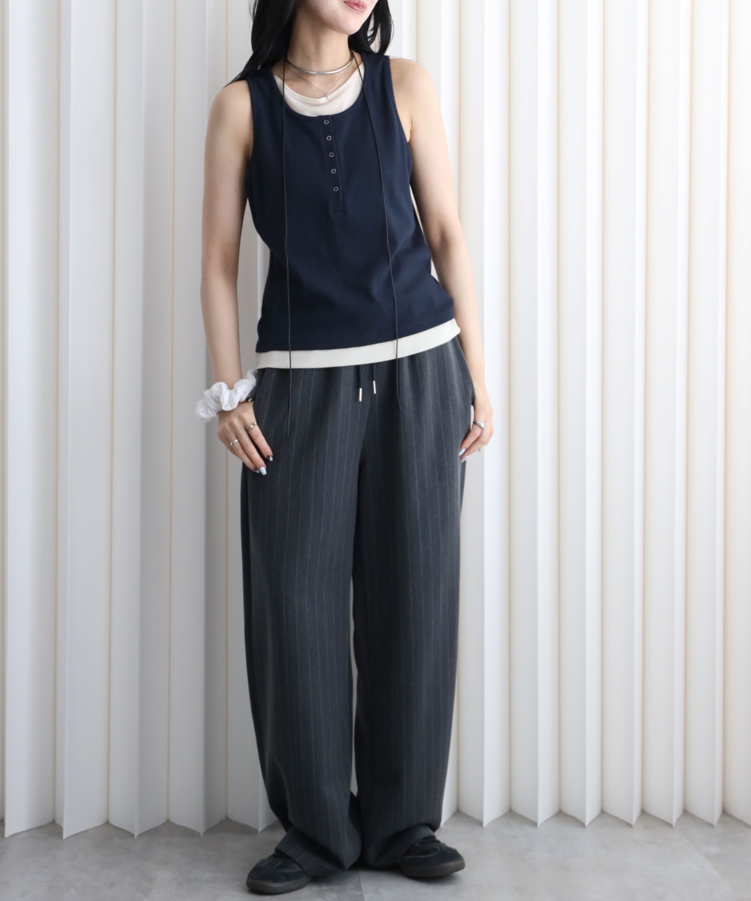 model：164cm. 着用サイズ：FREE