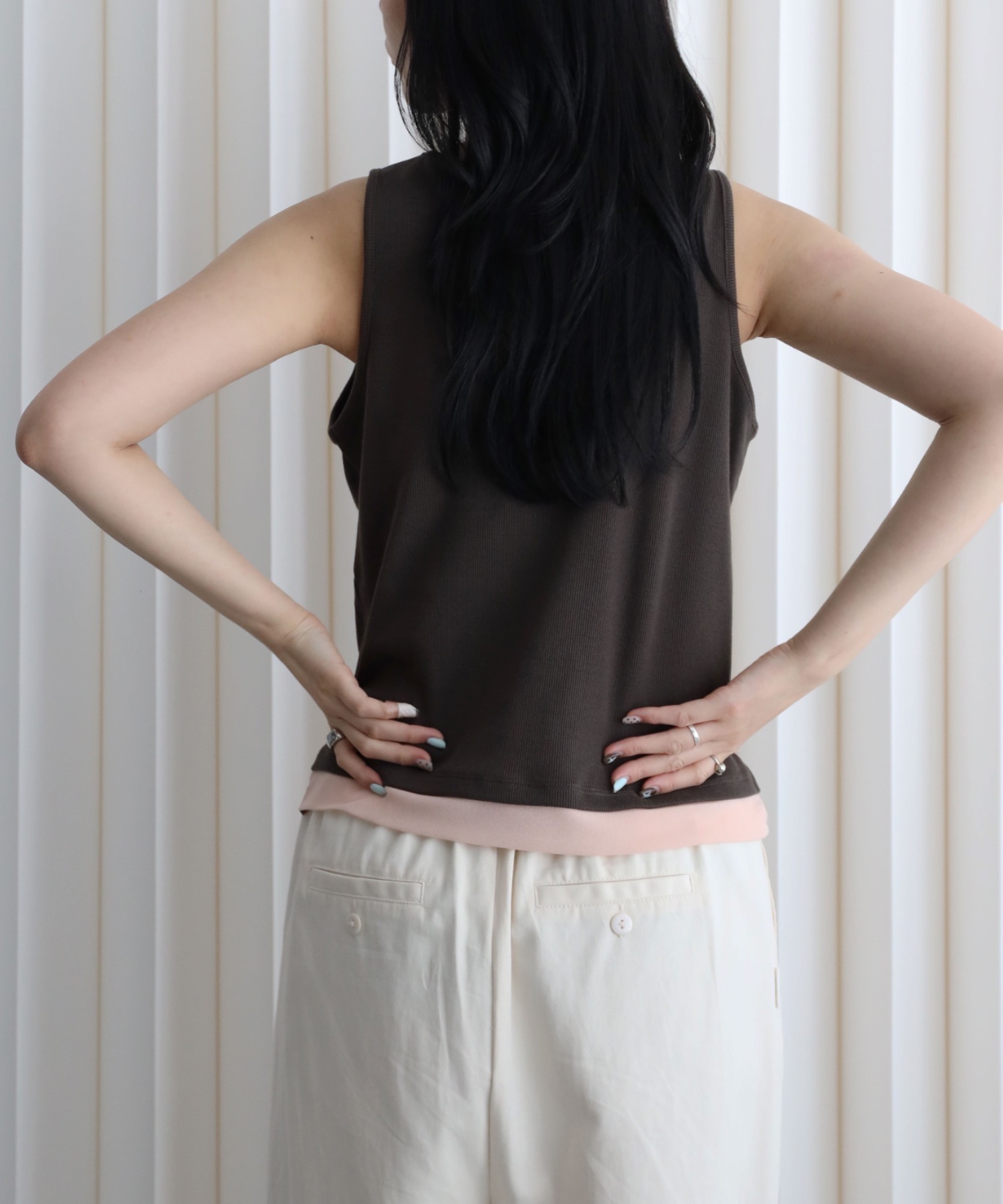 model：164cm. 着用サイズ：FREE