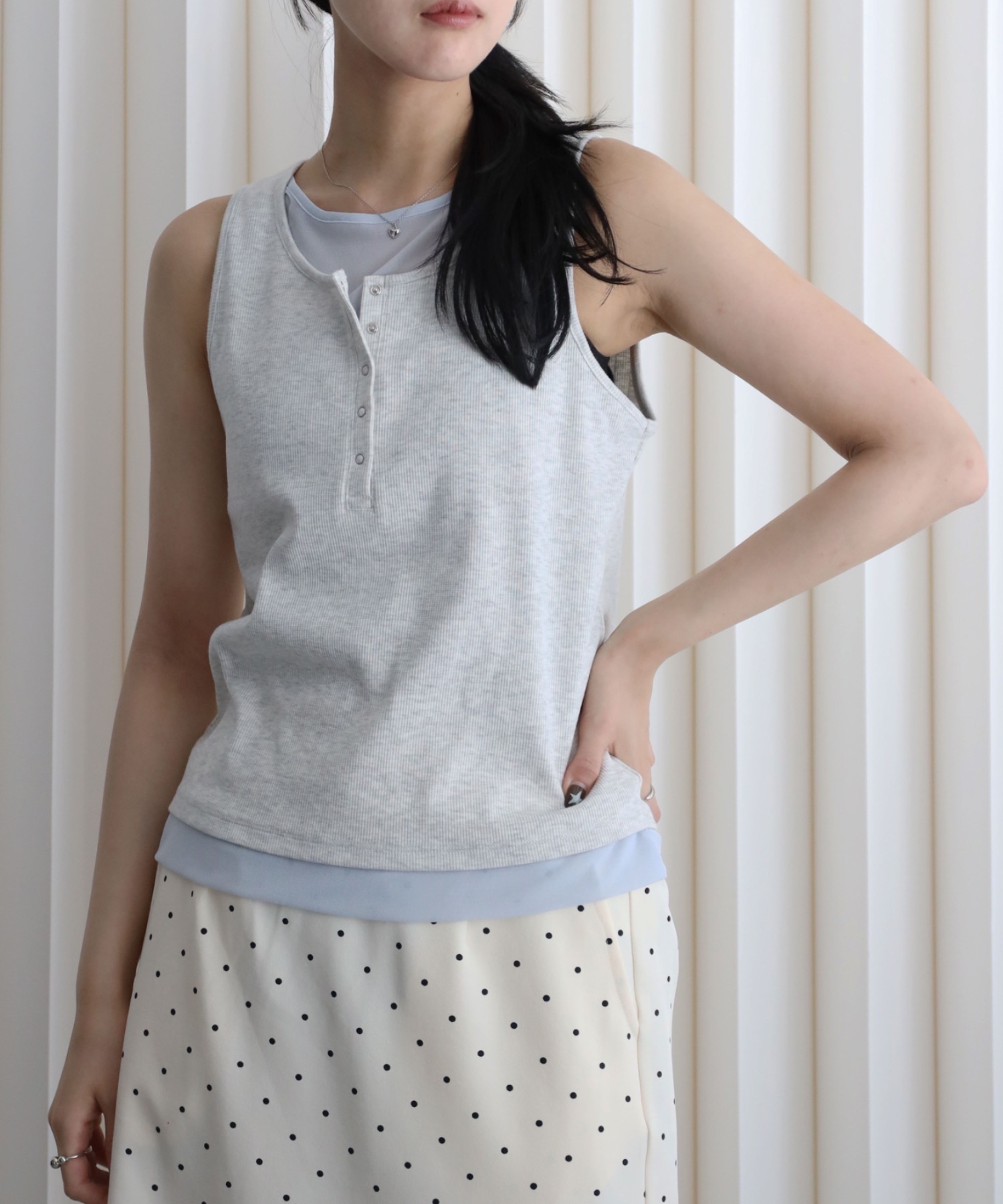 model：164cm. 着用サイズ：FREE