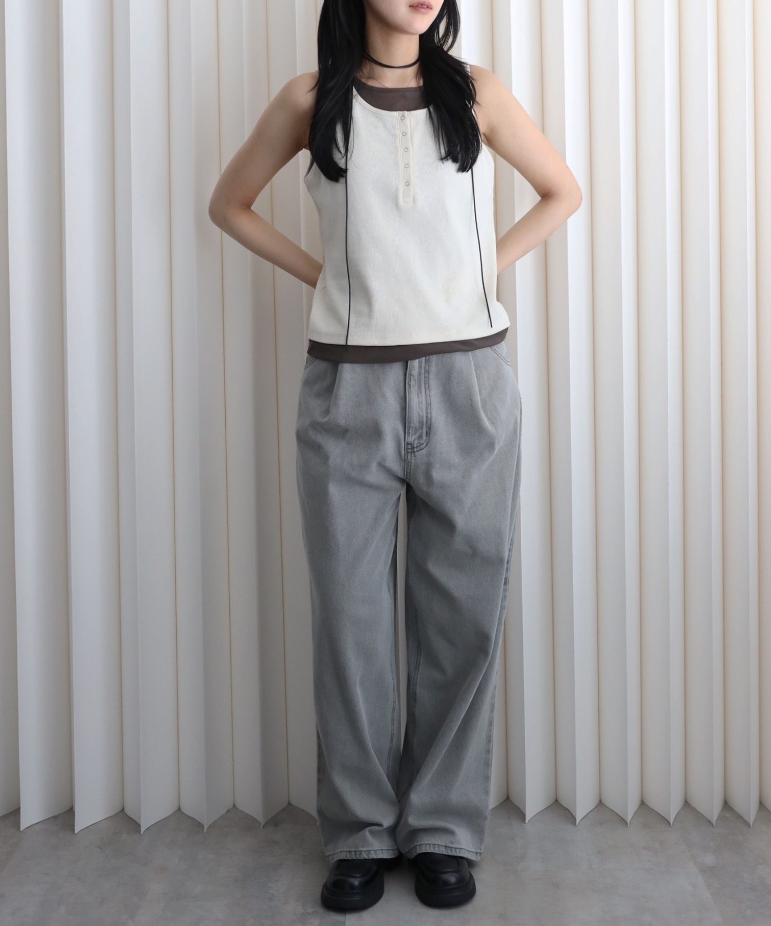 model：164cm. 着用サイズ：FREE