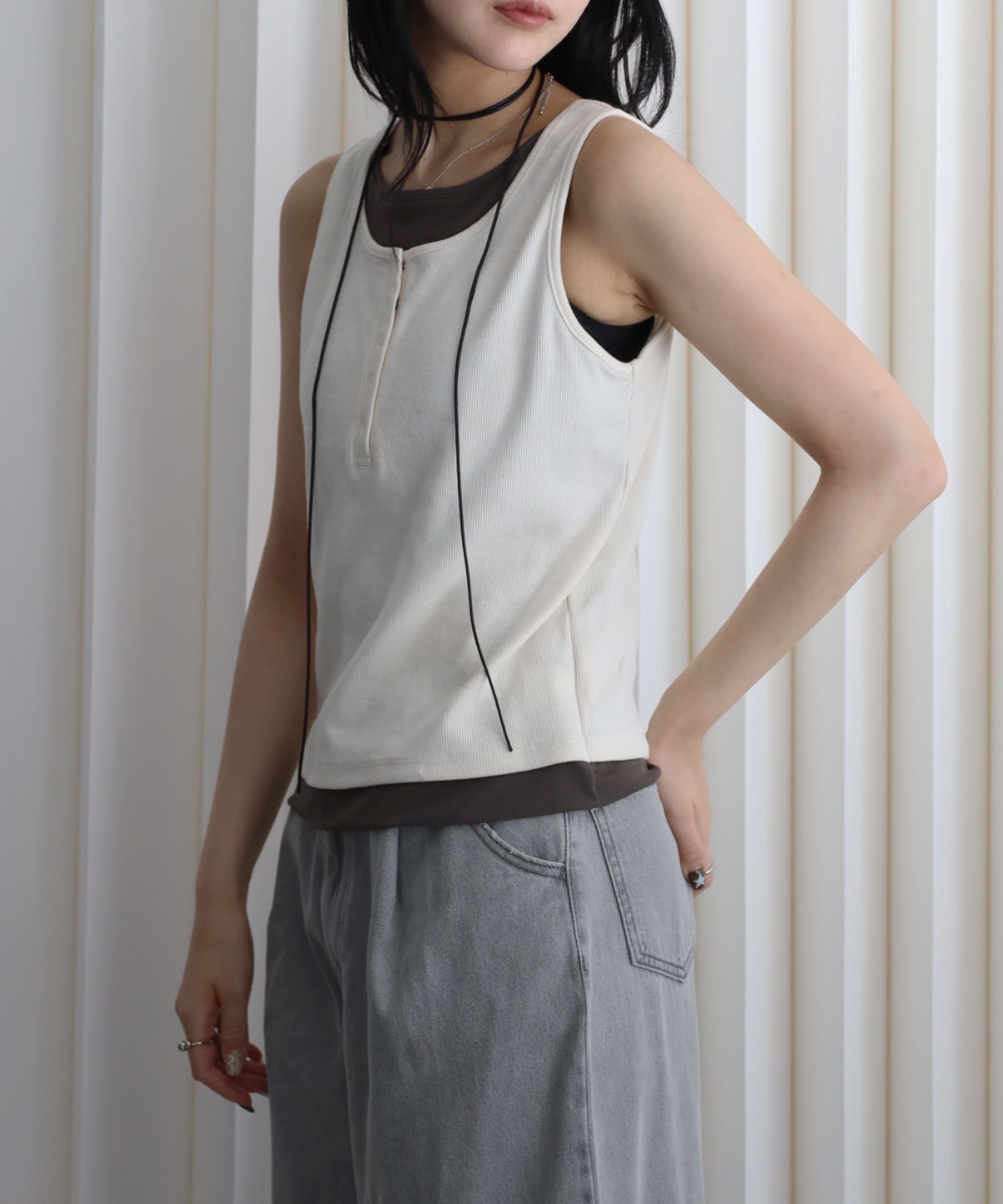 model：164cm. 着用サイズ：FREE