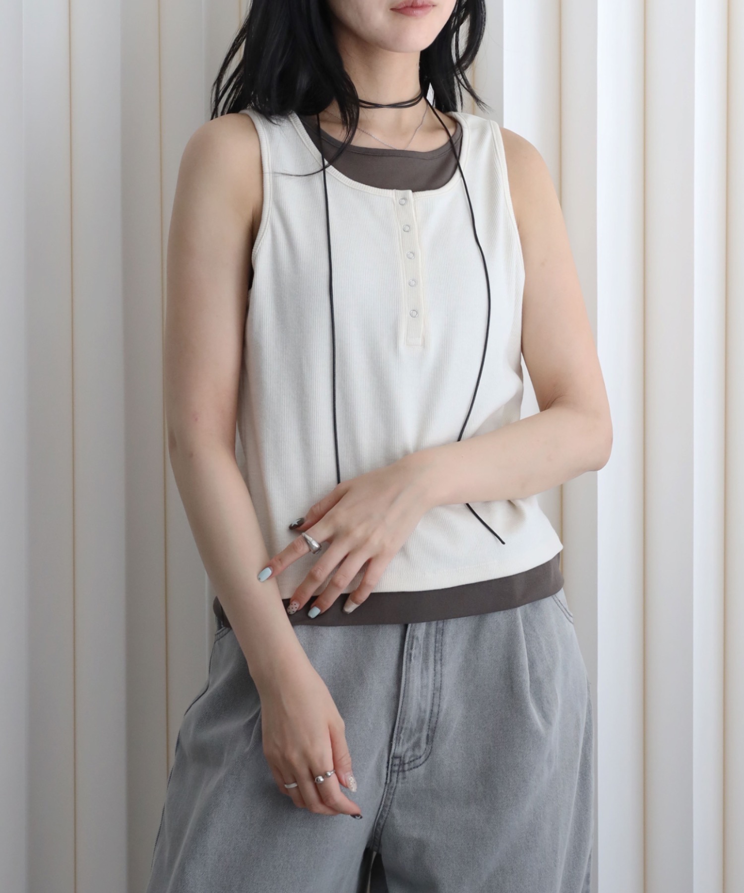 model：164cm. 着用サイズ：FREE