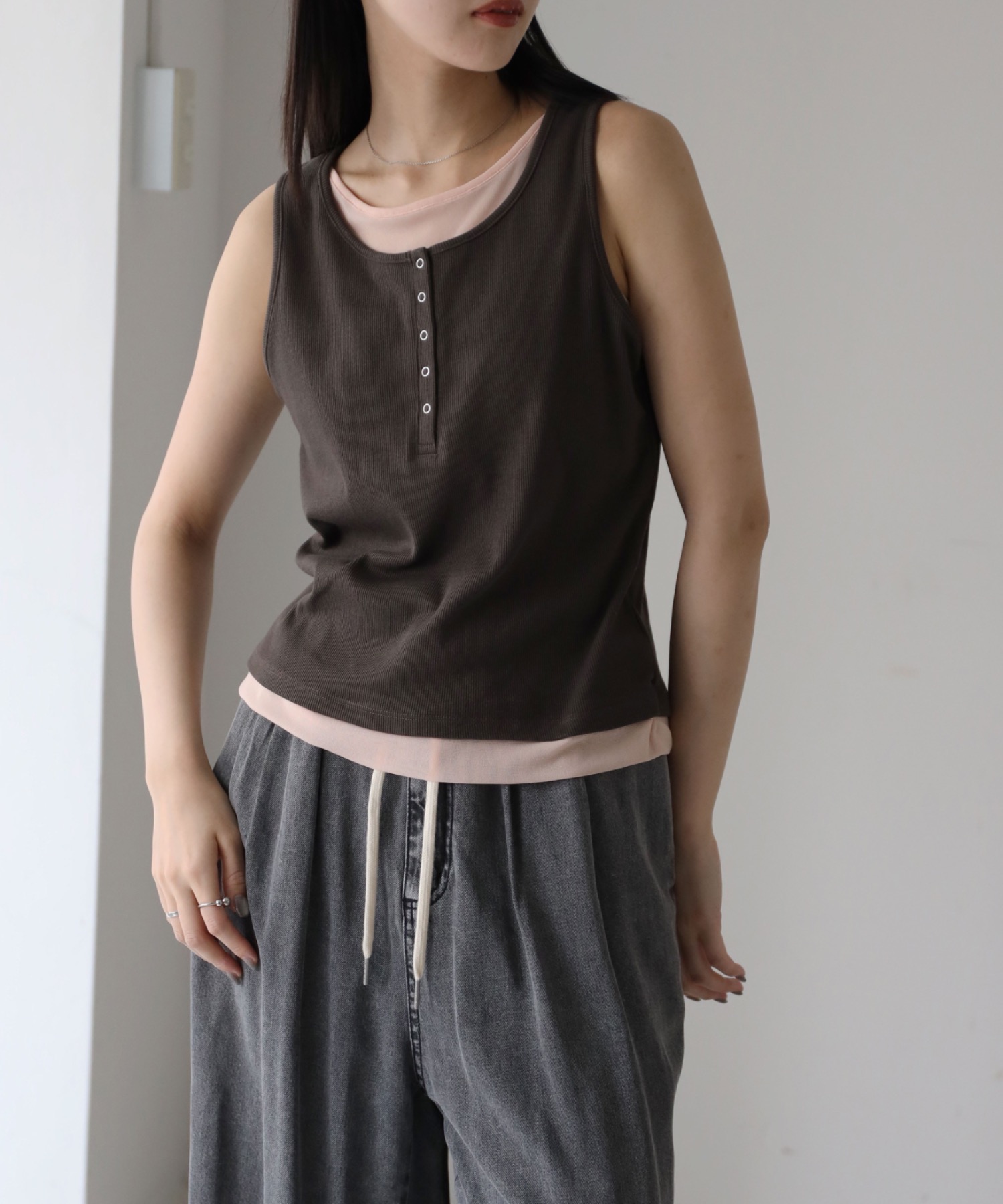 model：164cm. 着用サイズ：FREE