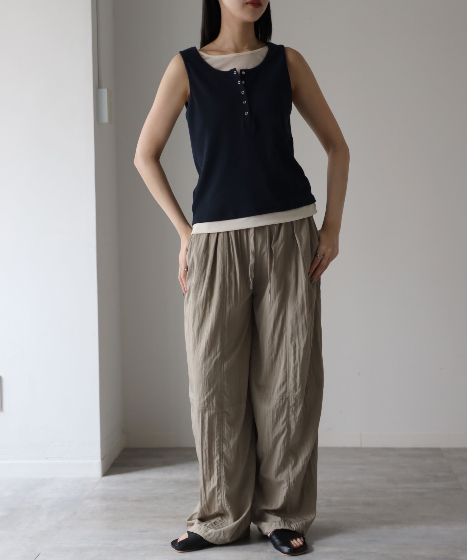 model：164cm. 着用サイズ：FREE