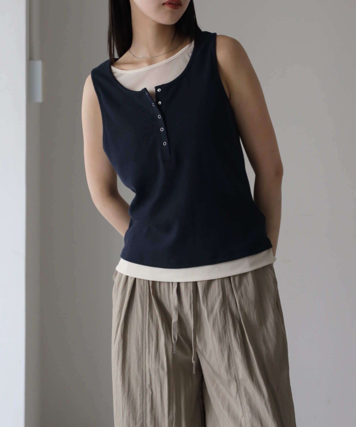 model：164cm. 着用サイズ：FREE