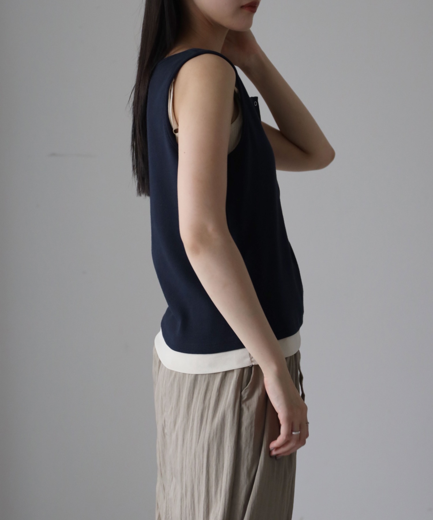 model：164cm. 着用サイズ：FREE