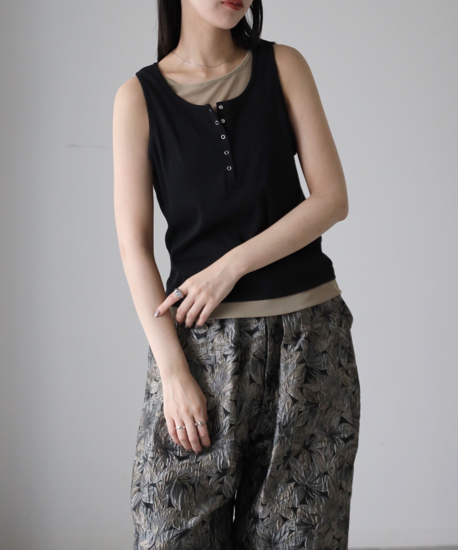 model：164cm. 着用サイズ：FREE