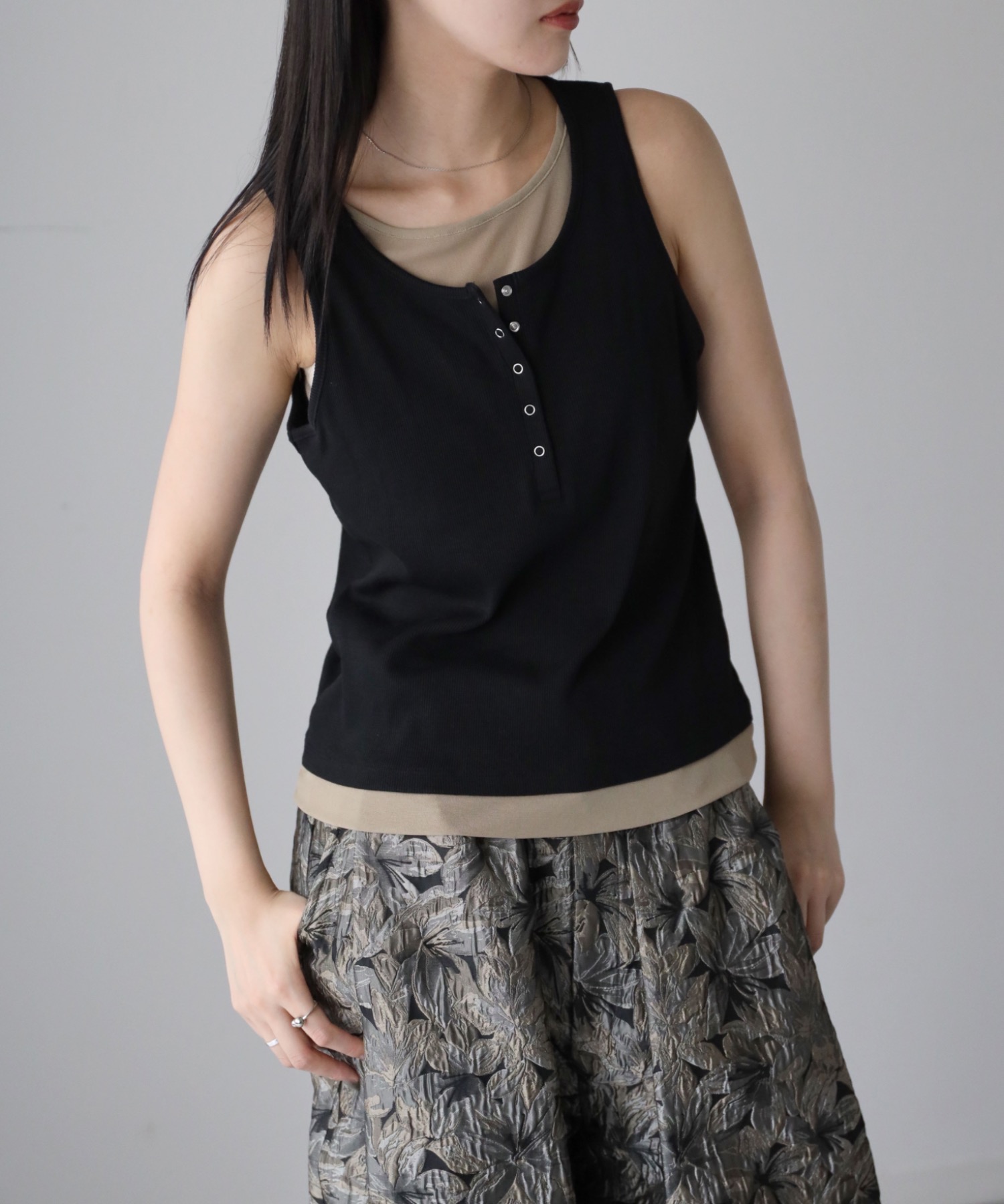 model：164cm. 着用サイズ：FREE