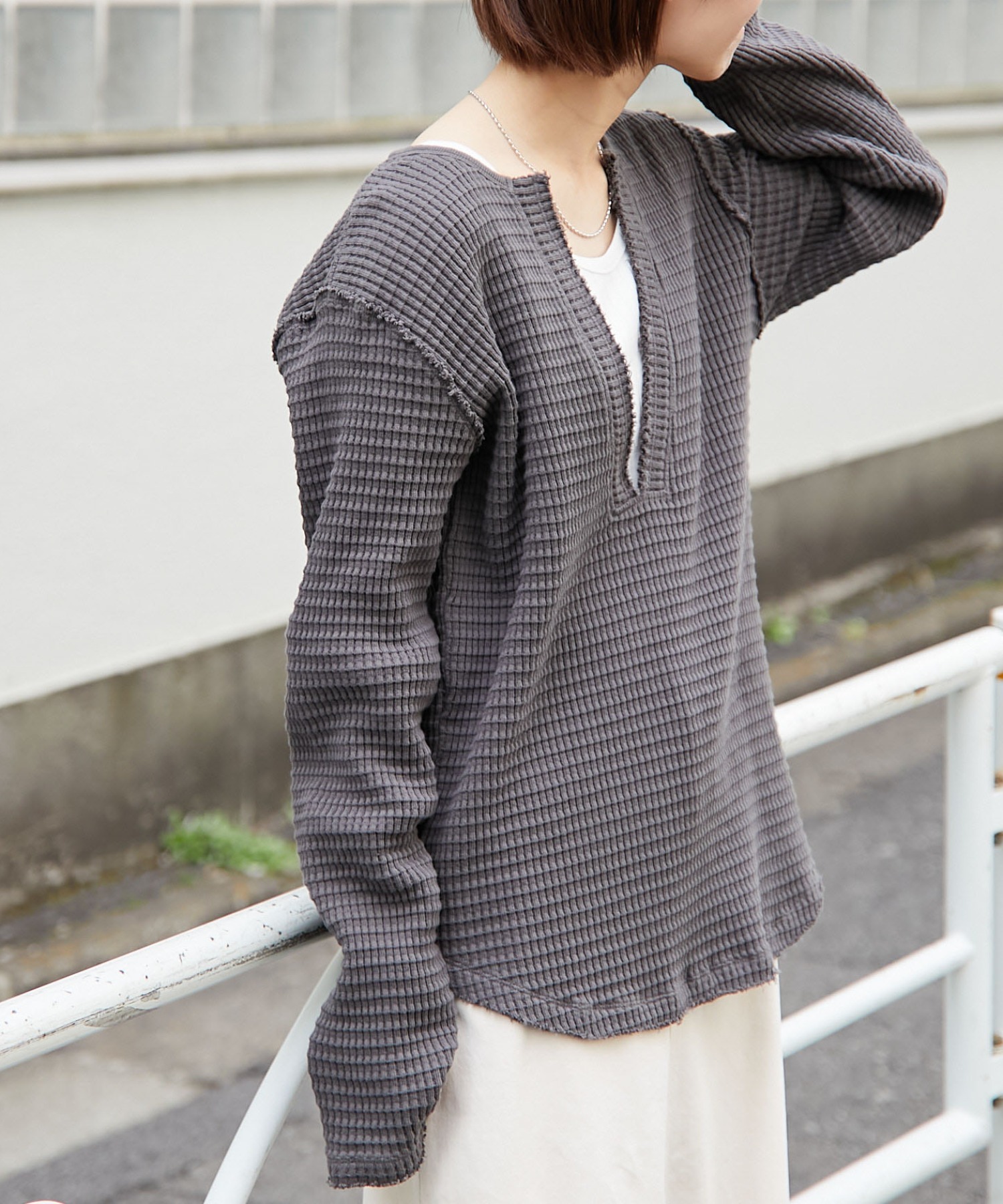 鬼ワッフルダメージ深vカット Fixout In
