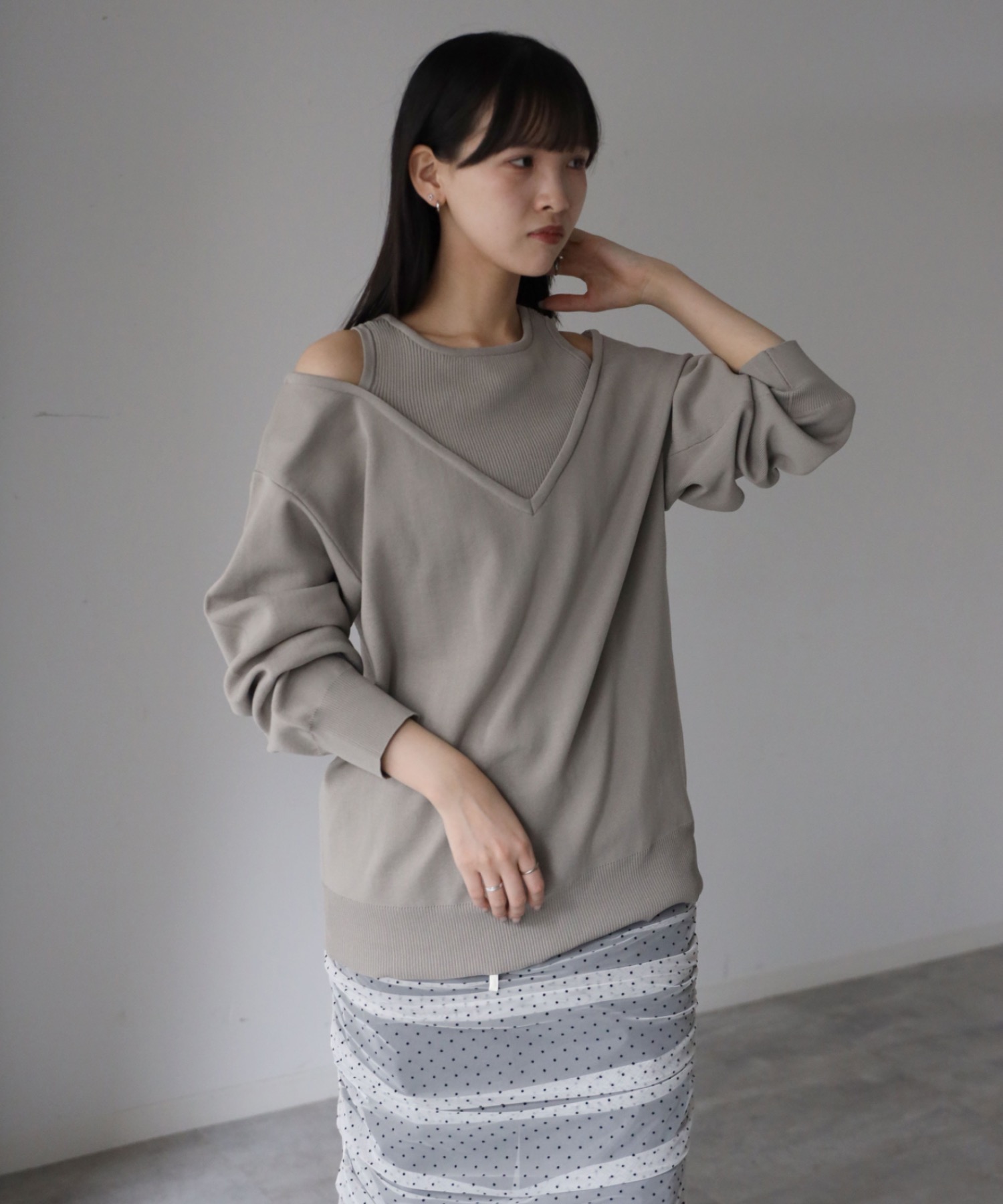 model：164cm. 着用サイズ：FREE
