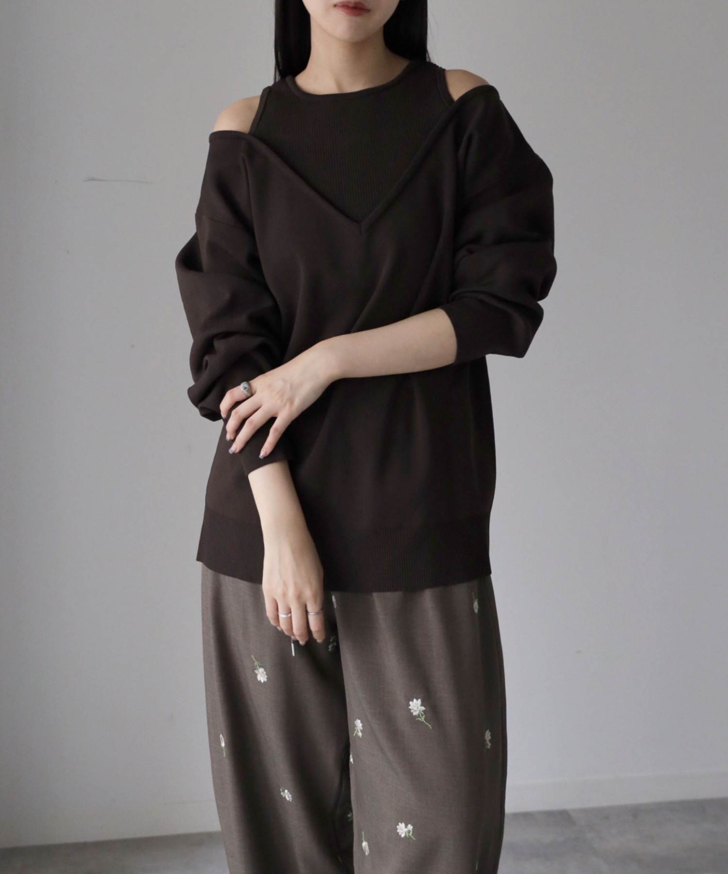 model：164cm. 着用サイズ：FREE