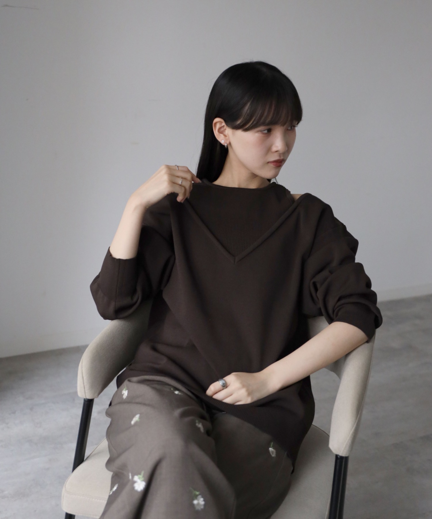 model：164cm. 着用サイズ：FREE
