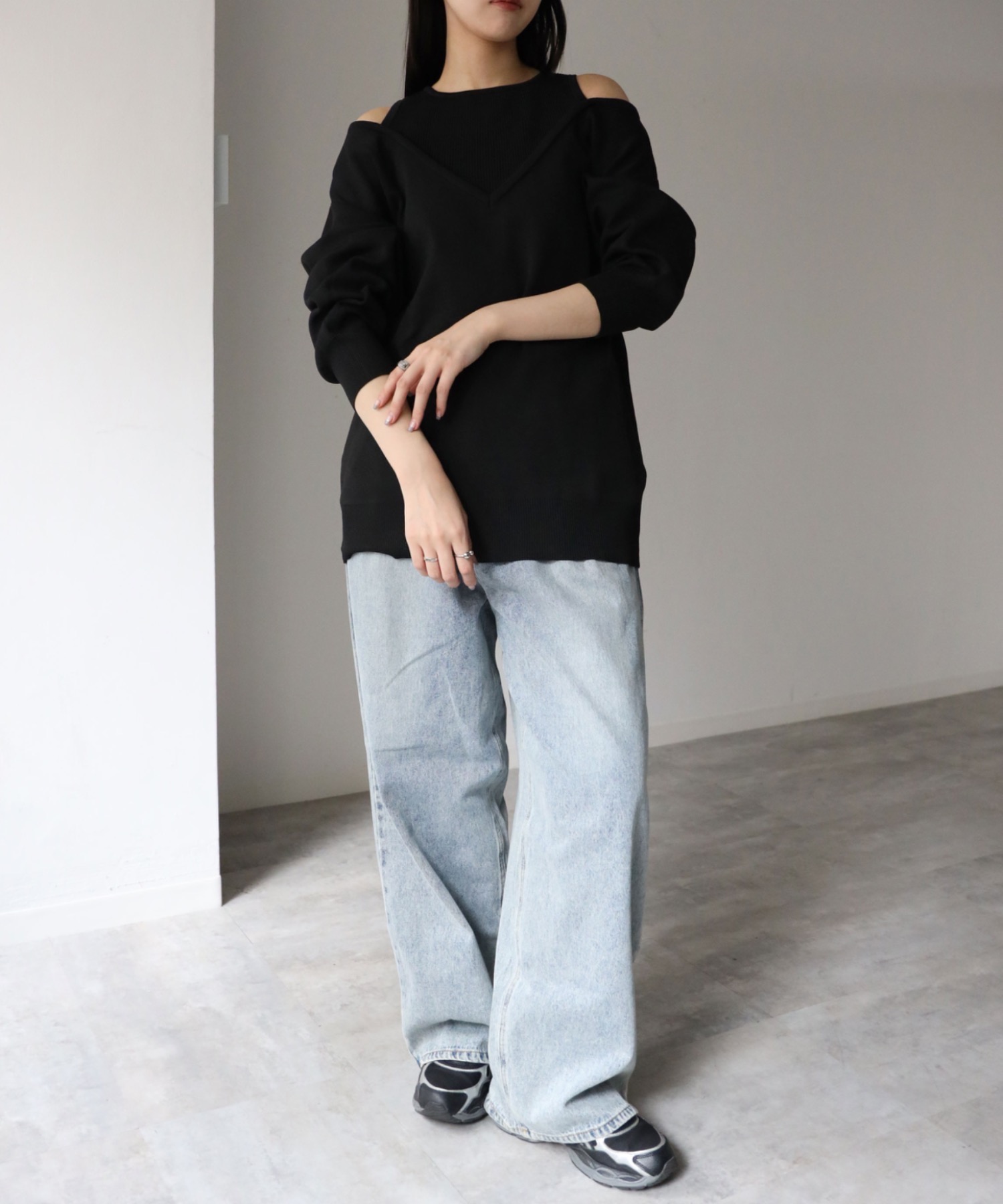 model：164cm. 着用サイズ：FREE